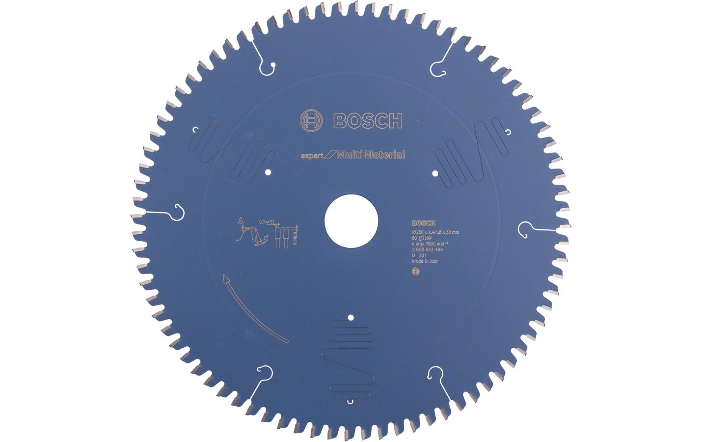 Bosch Professional Kreissägeblatt Expert for Wood, 250 x 30 x 2.4 mm, Z 80