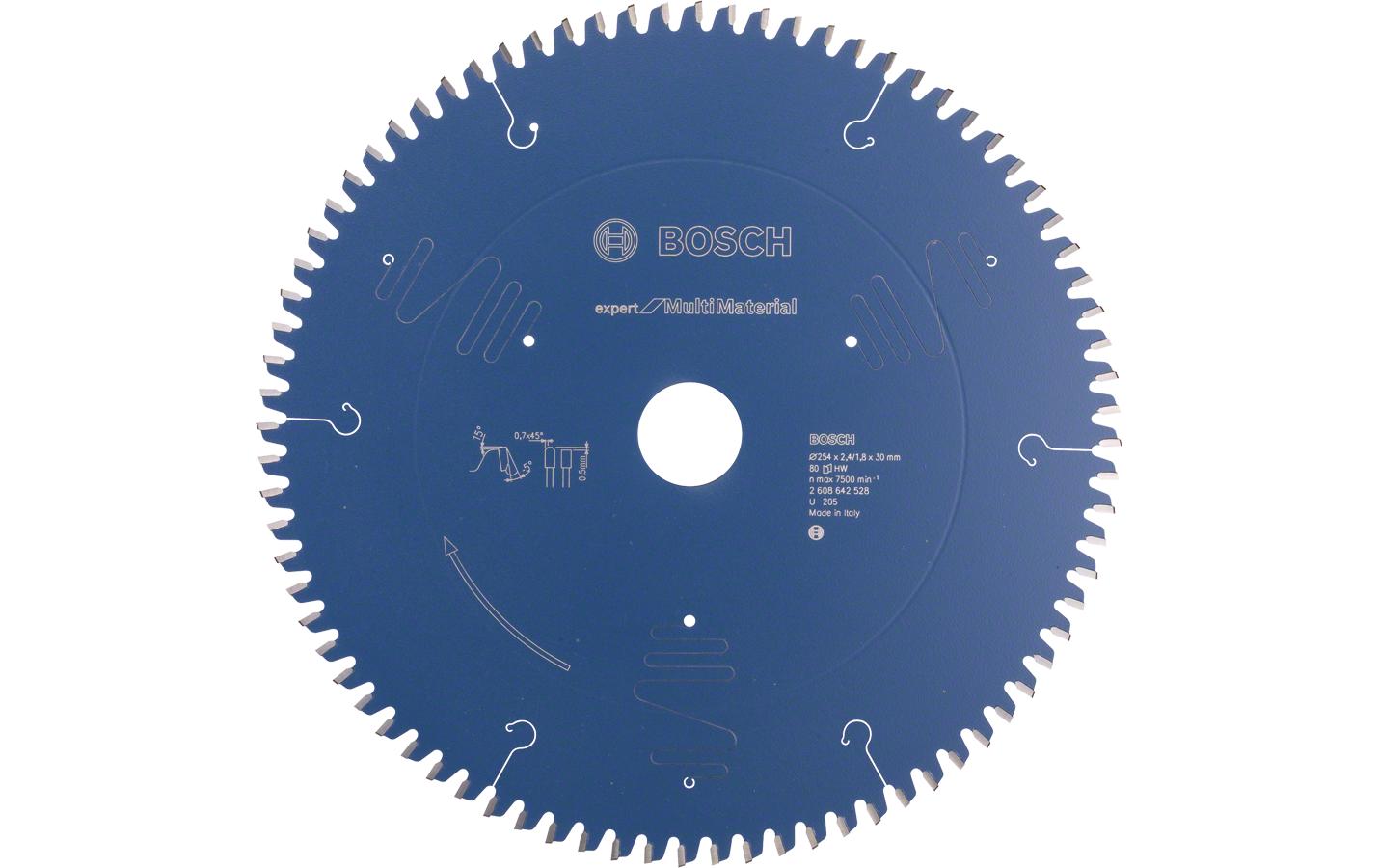 Bosch Professional Kreissägeblatt Expert Multi Material 254 x 30 x 2.4 mm, Z 80