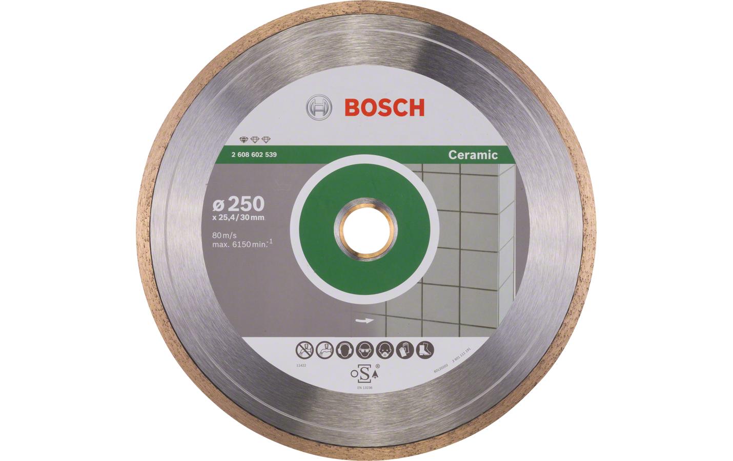 Bosch Professional Diamanttrennscheibe Standard for Ceramic, 250 x 1.6 x 7 mm