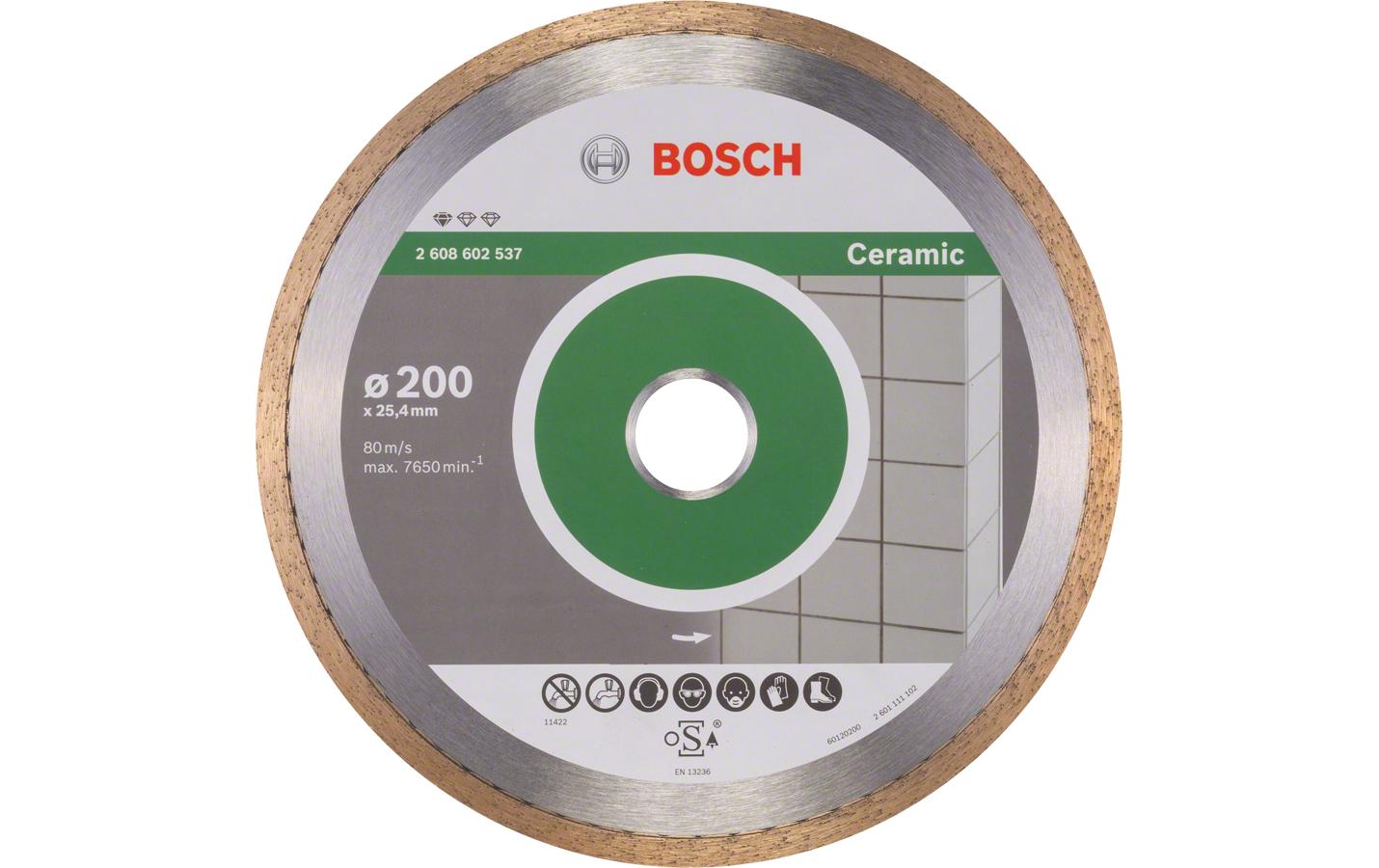 Bosch Professional Diamanttrennscheibe Standard for Ceramic, 200 x 1.6 x 7 mm
