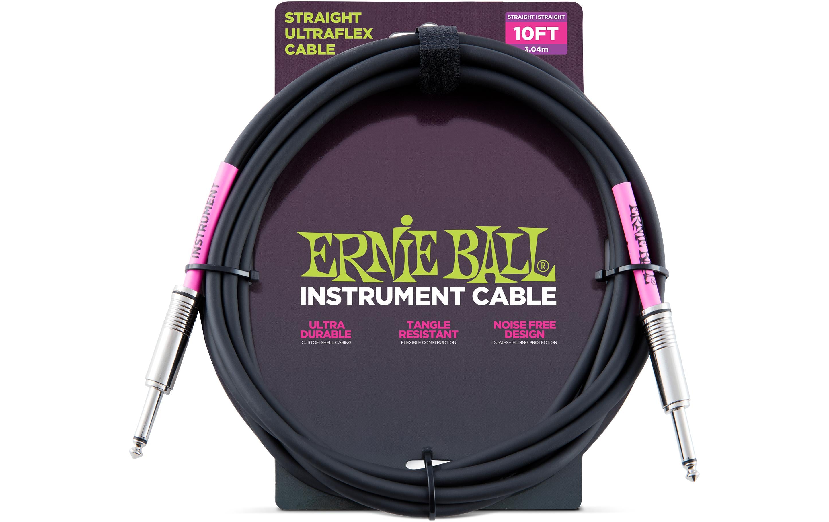 Ernie Ball Instrumentenkabel 6048 – 3.05 m, Schwarz
