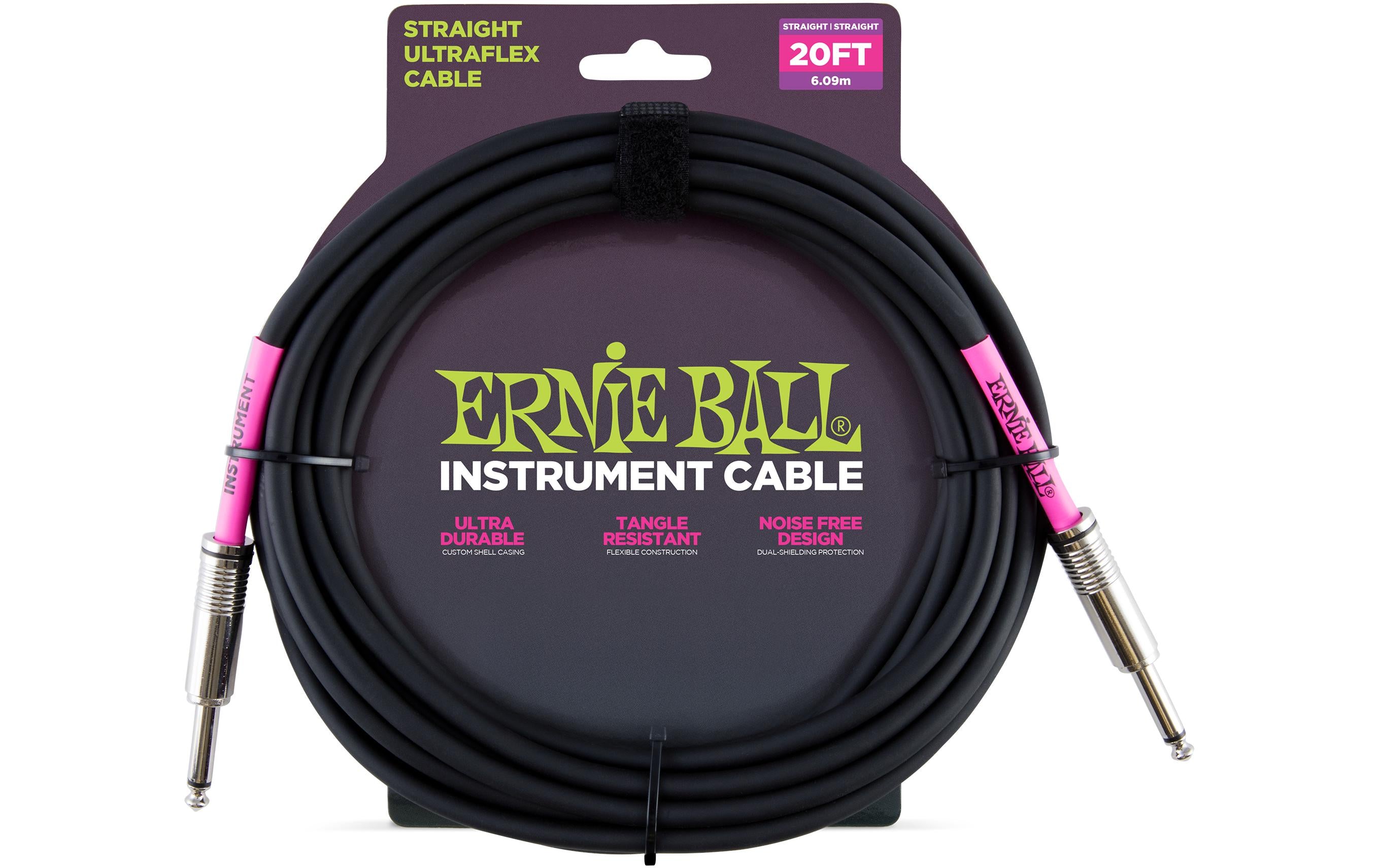 Ernie Ball Instrumentenkabel 6046 – 6.09 m, Schwarz