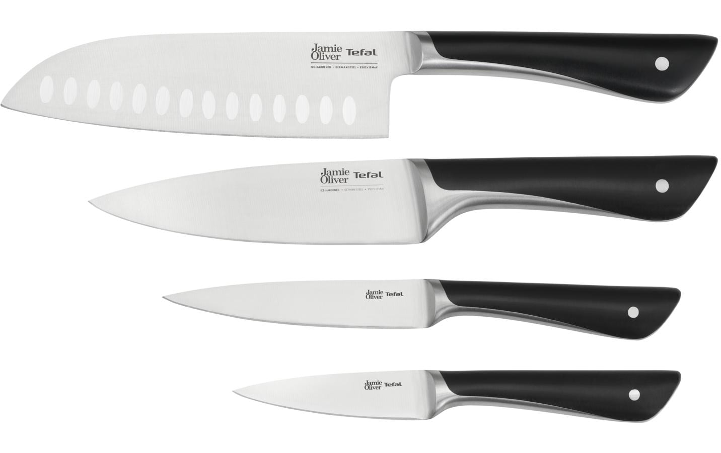 Tefal Messer-Set Jamie Oliver 4-teilig, Schwarz
