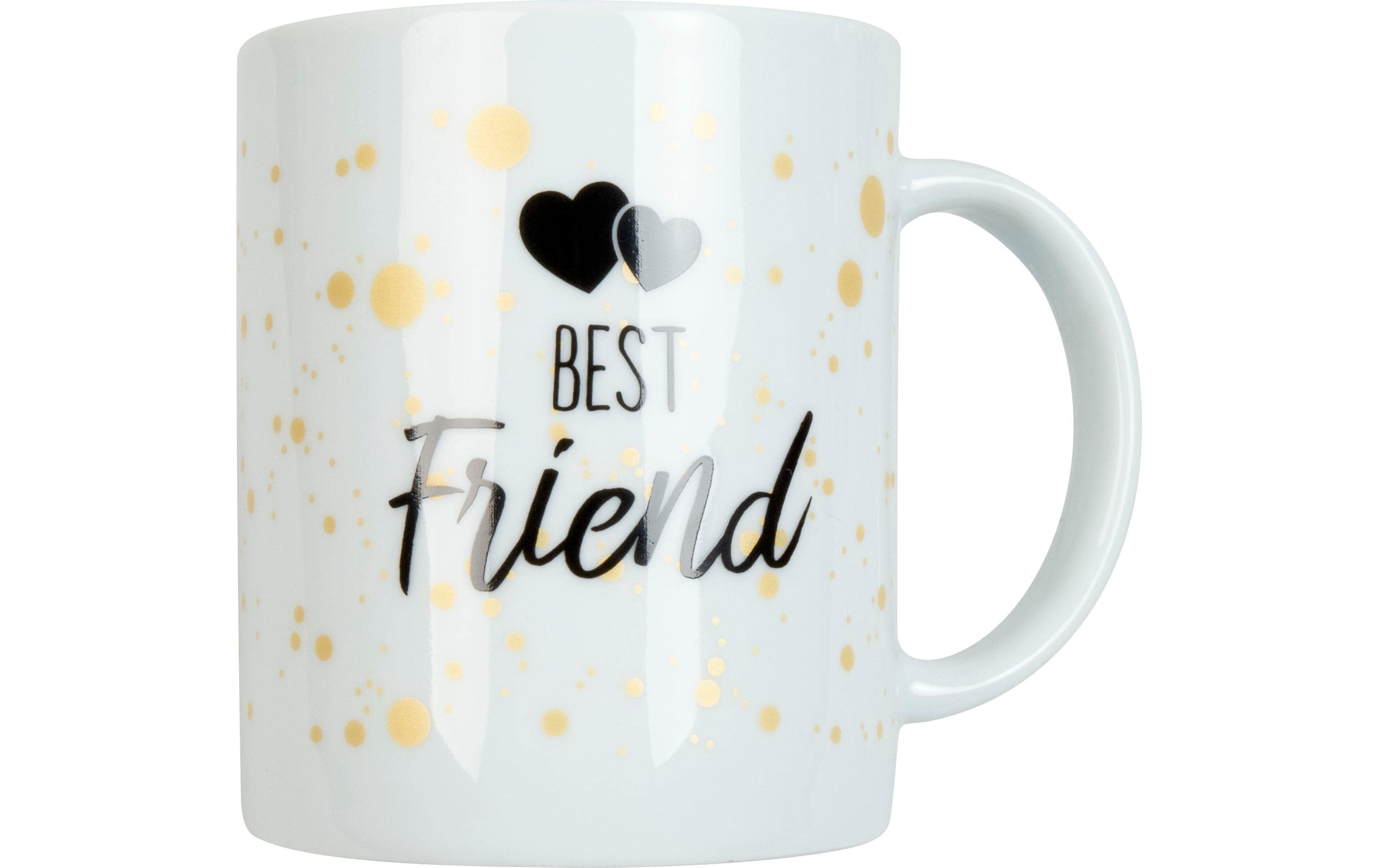 Könitz Kaffeetasse Best Friend 300 ml, 1 Stück, Weiss