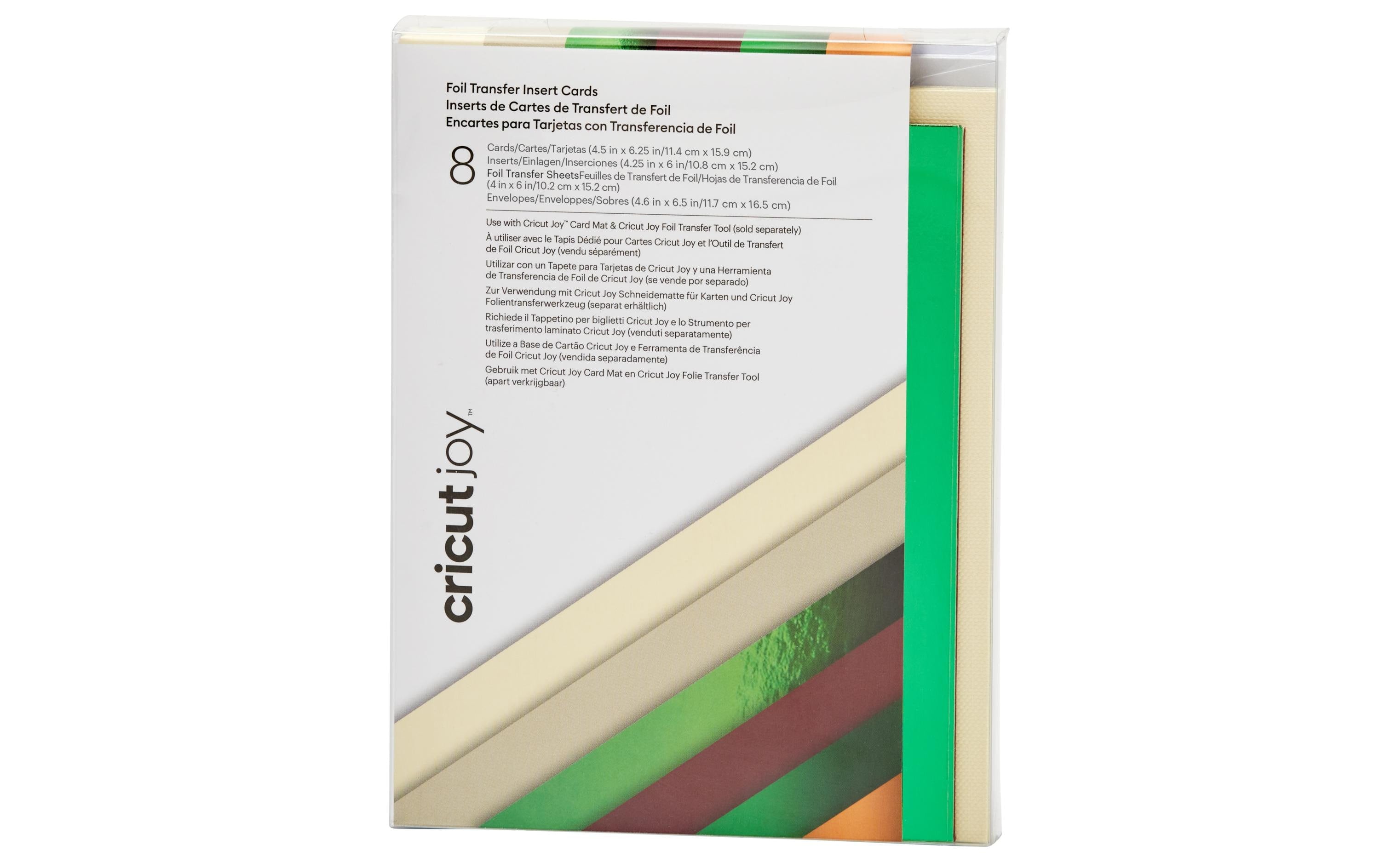 Cricut Blankokarte Joy 11.4 x 15.9 cm Transfer, Grün/Khaki, 8 Stück