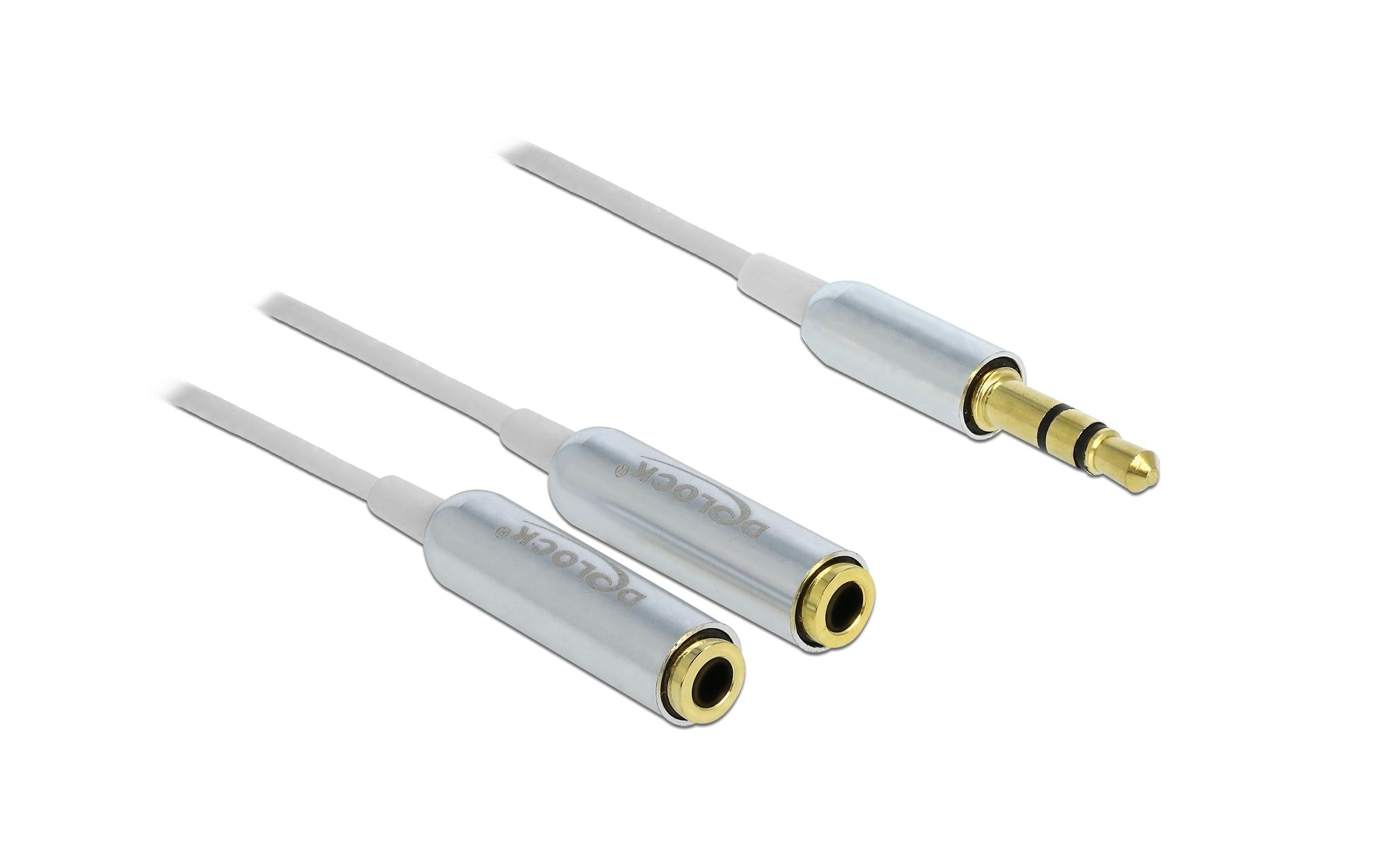 Delock Audio-Kabel Klinke 3.5 mm, male – female, 0.25 m Weiss