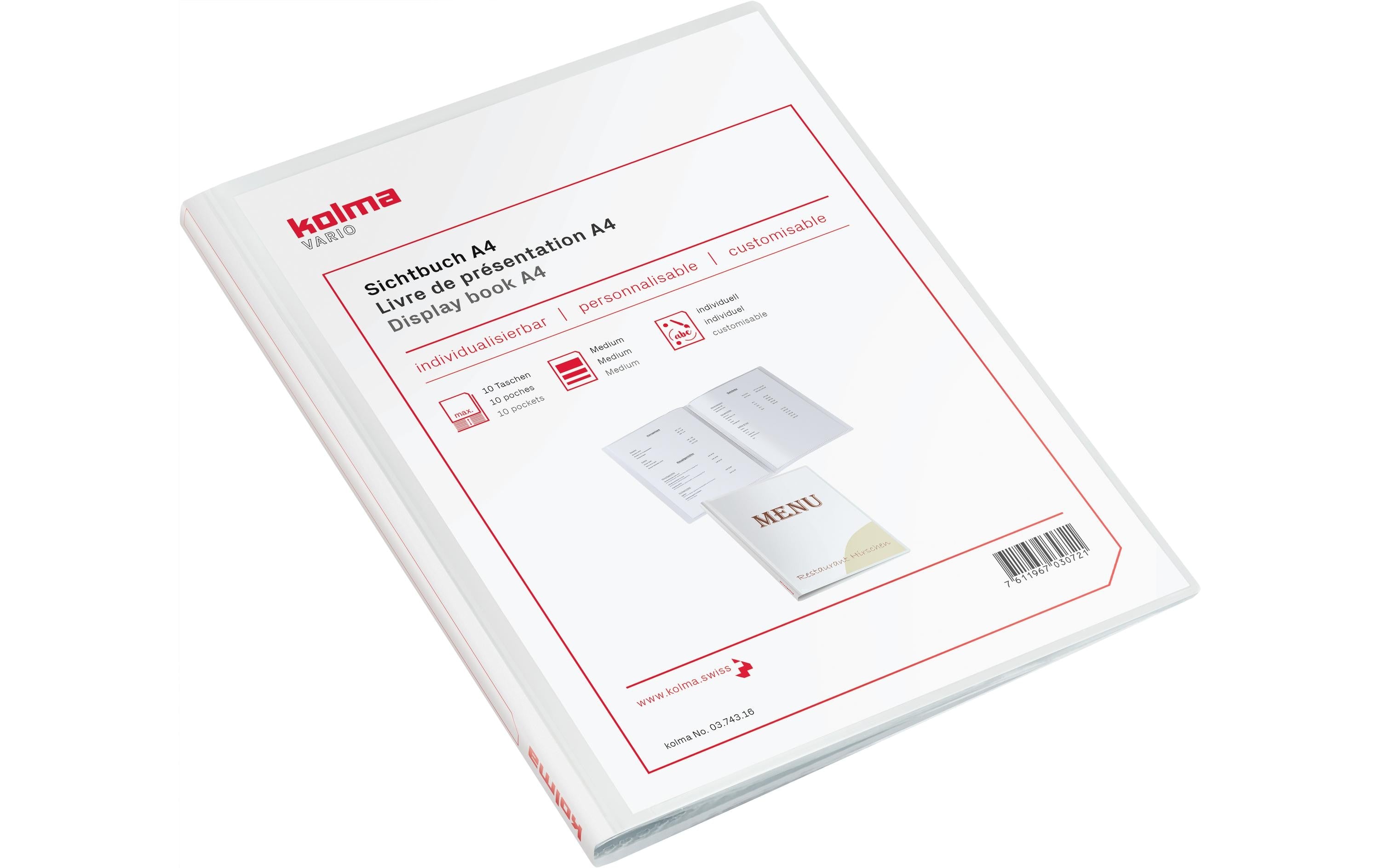 Kolma Sichtbuch Vario A4 mit 10 Taschen