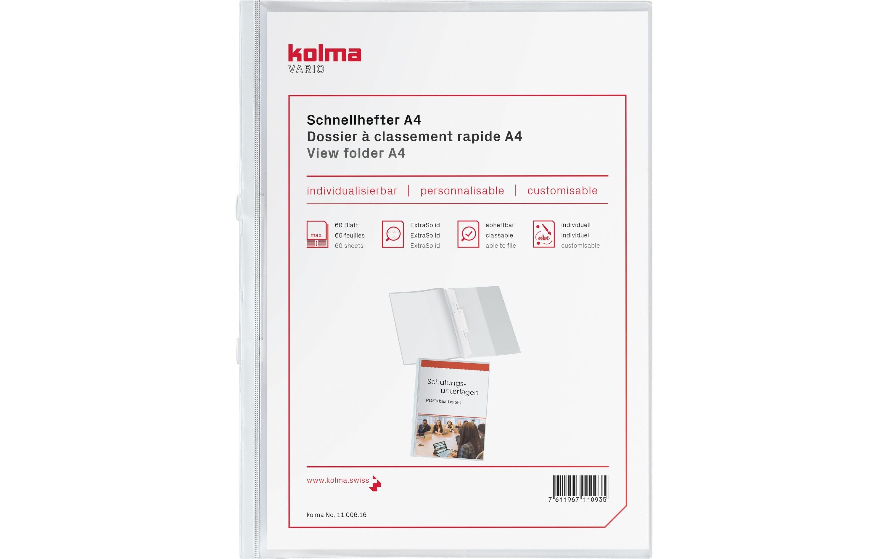 Kolma Schnellhefter A4 Weiss
