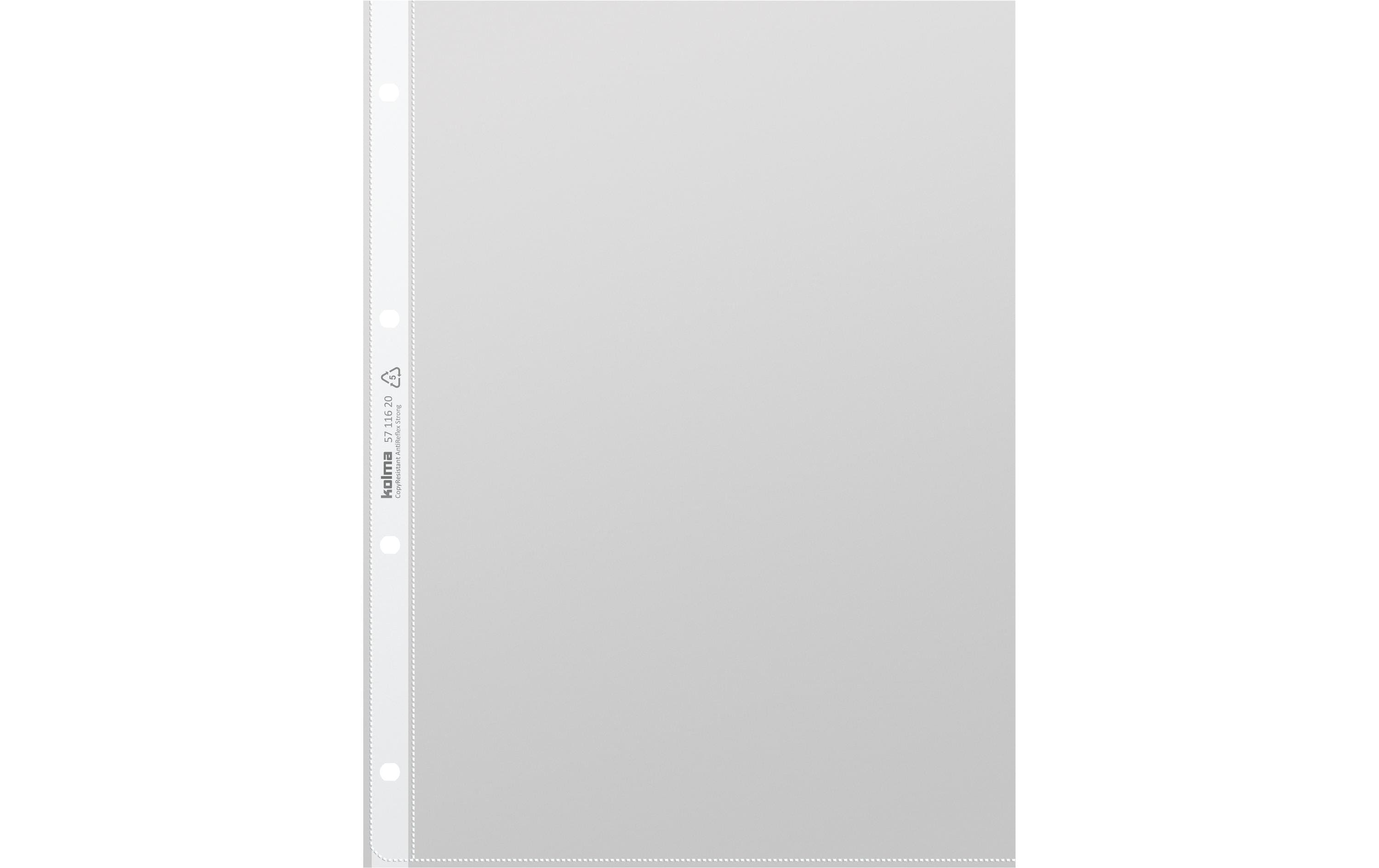Kolma Zeigetasche A4 genarbt Transparent, 100 Stück
