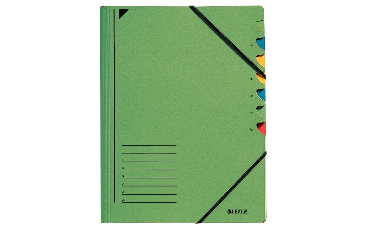 Leitz Ordnungsmappe Ordnungsmappe 7-teilig, Grün