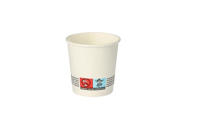 Papstar Einwegbecher Pure 100 ml, 50 Stück, Weiss