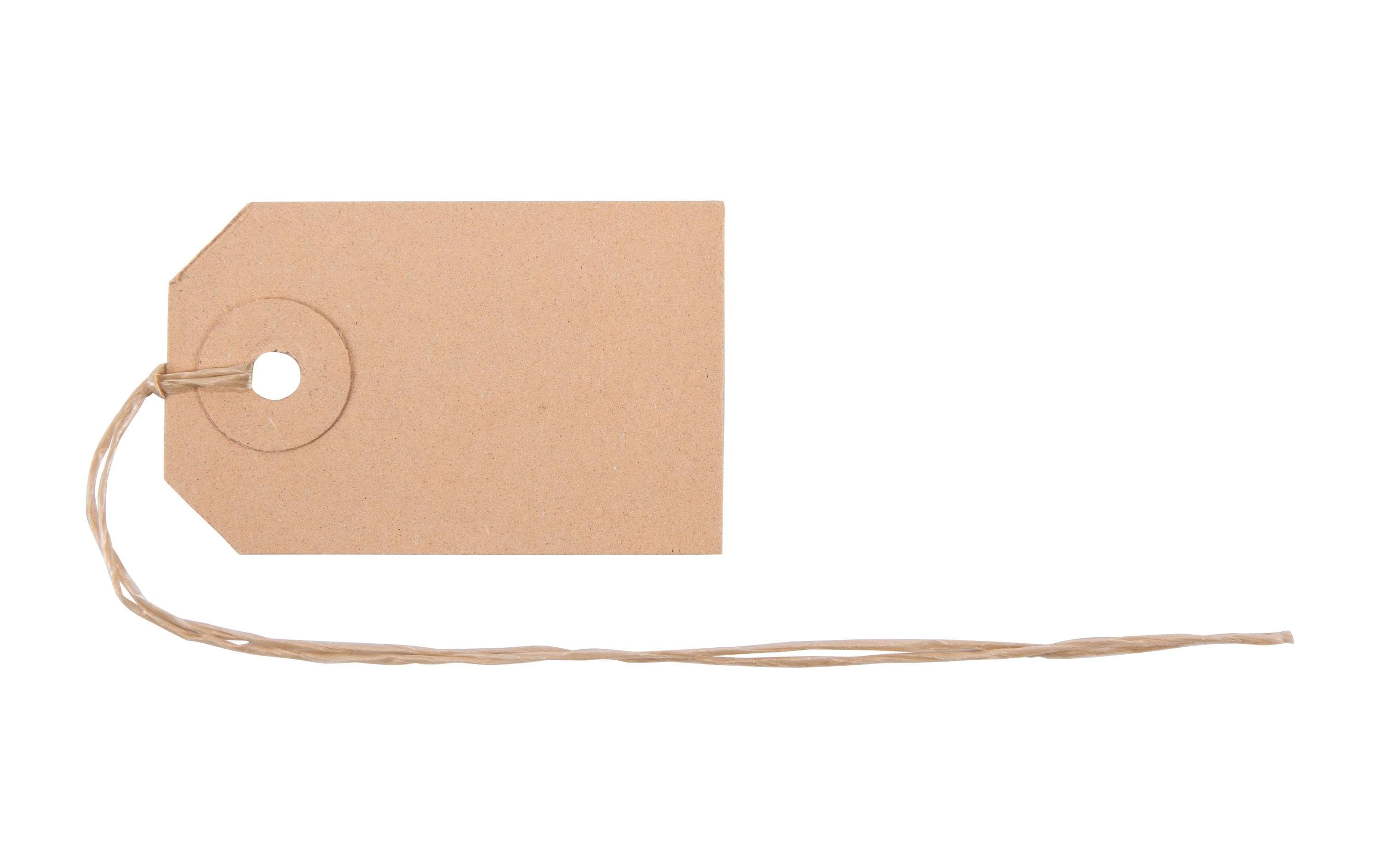 Biella Preisanhänger 3.5 x 5.5 cm, Braun, 50 Stück