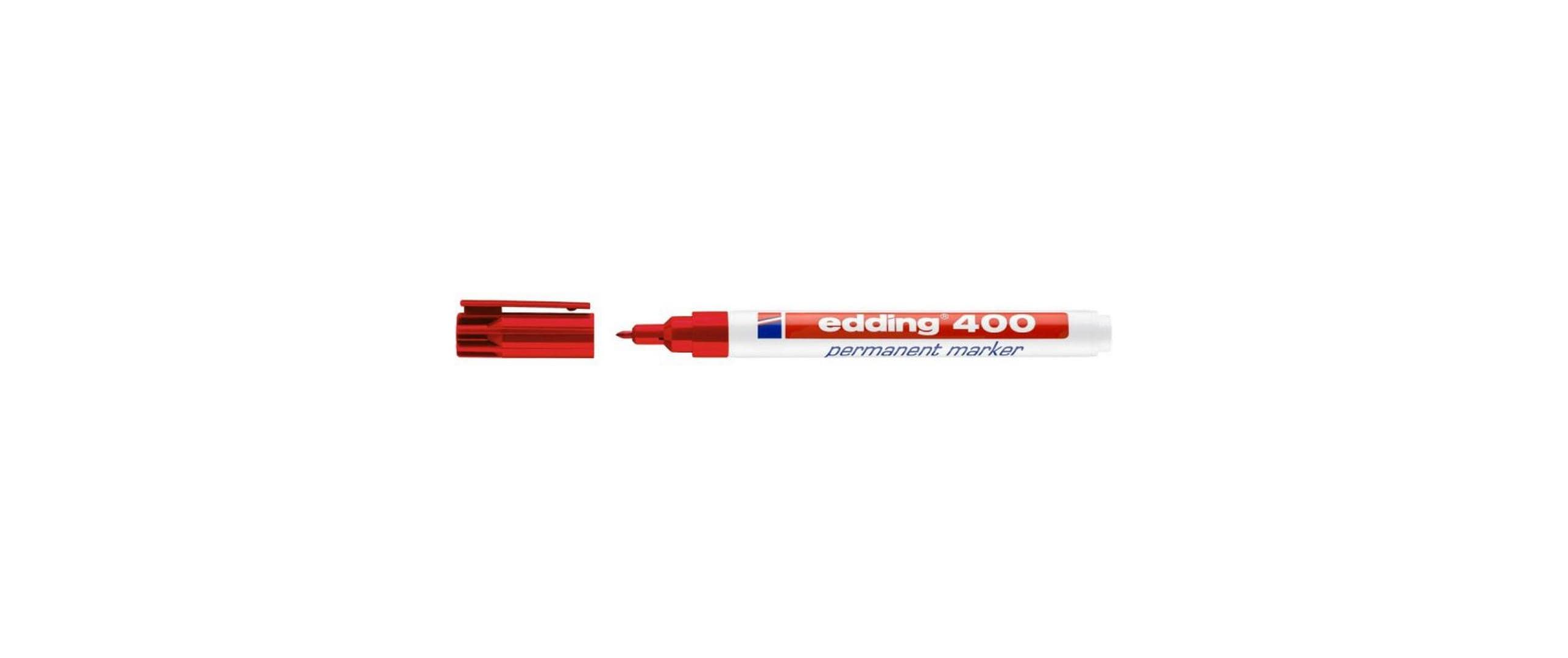 edding Permanent-Marker 400 Rot, im Blister