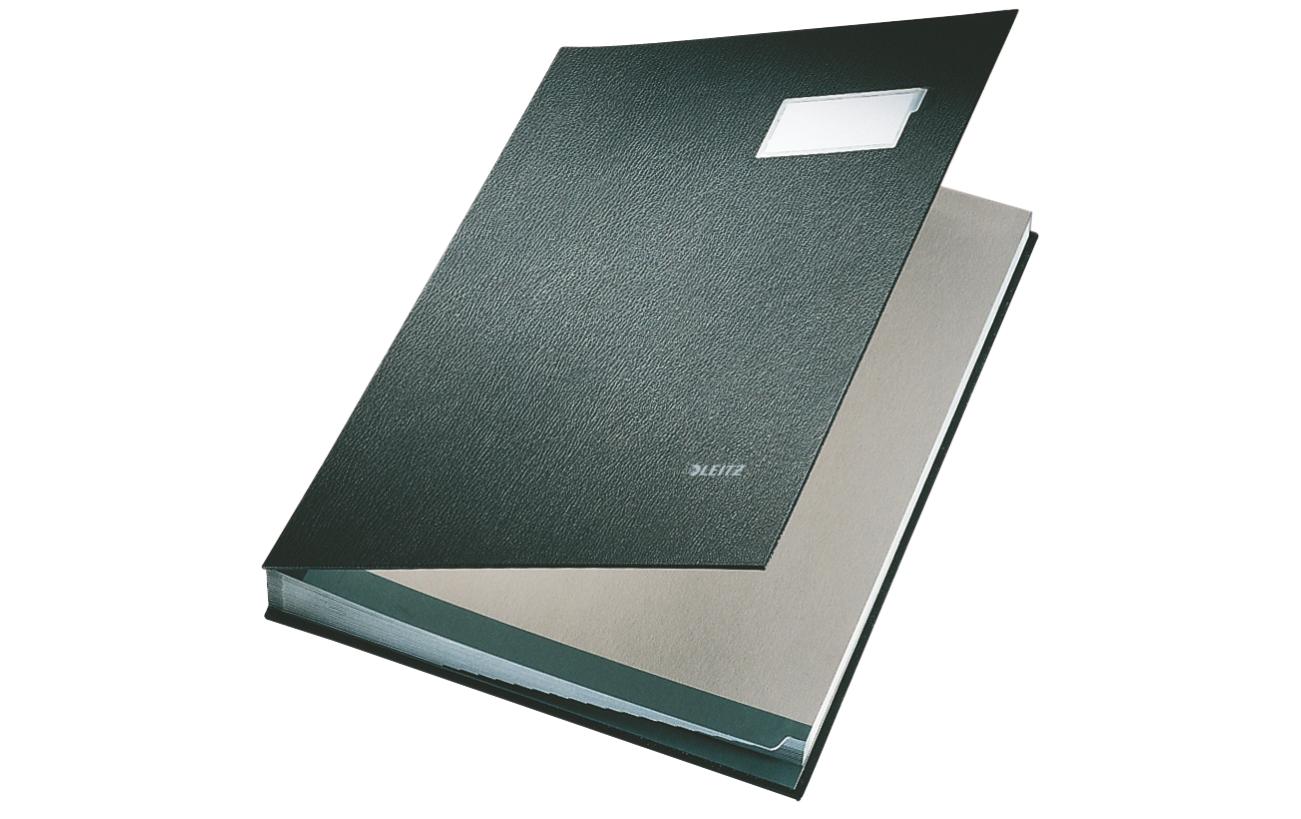 Leitz Unterschriftenmappe Unterschriftsmappe PP 20 Fächer, Schwarz