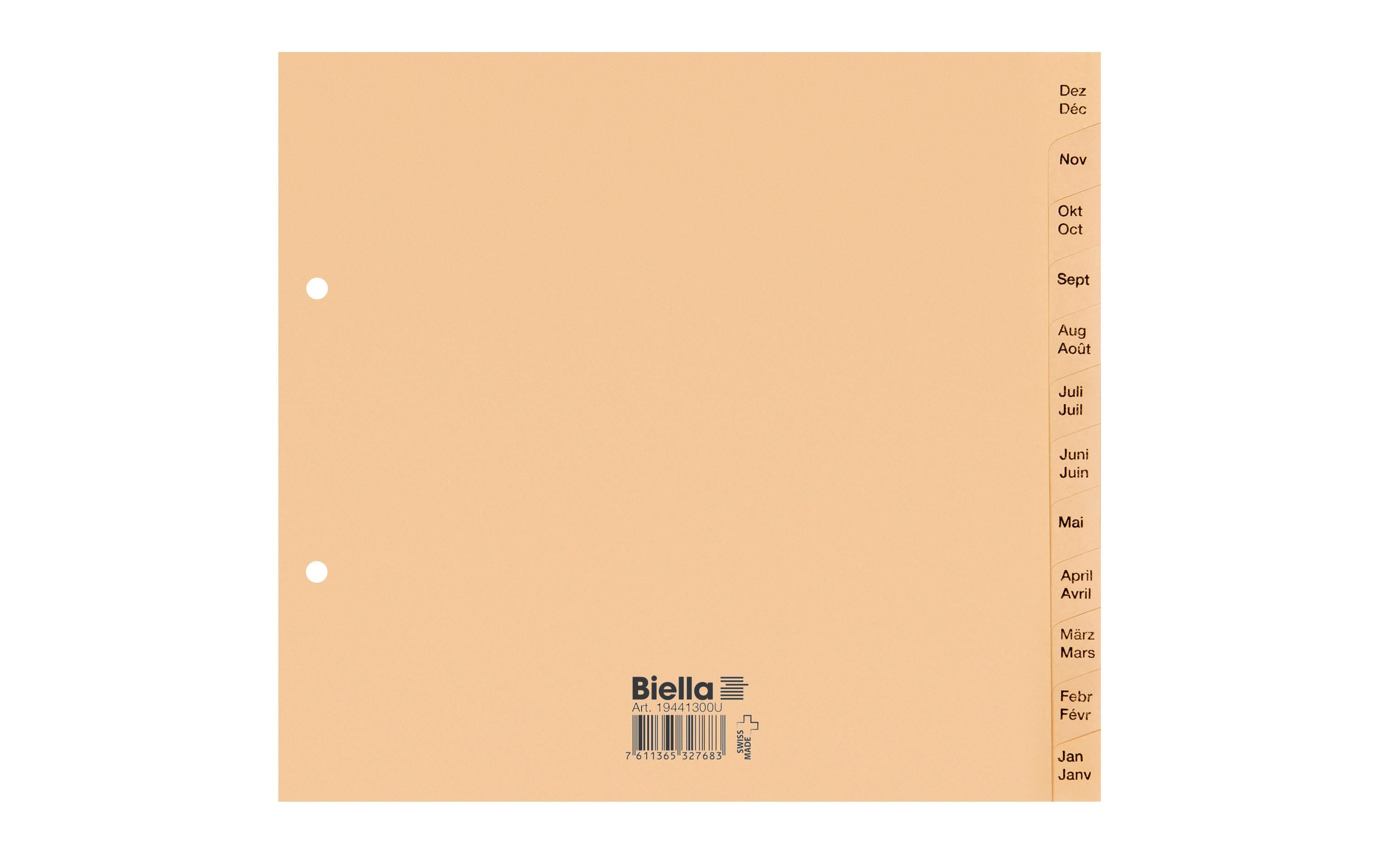 Biella Register Teildeckend, A4, Jan-Dez