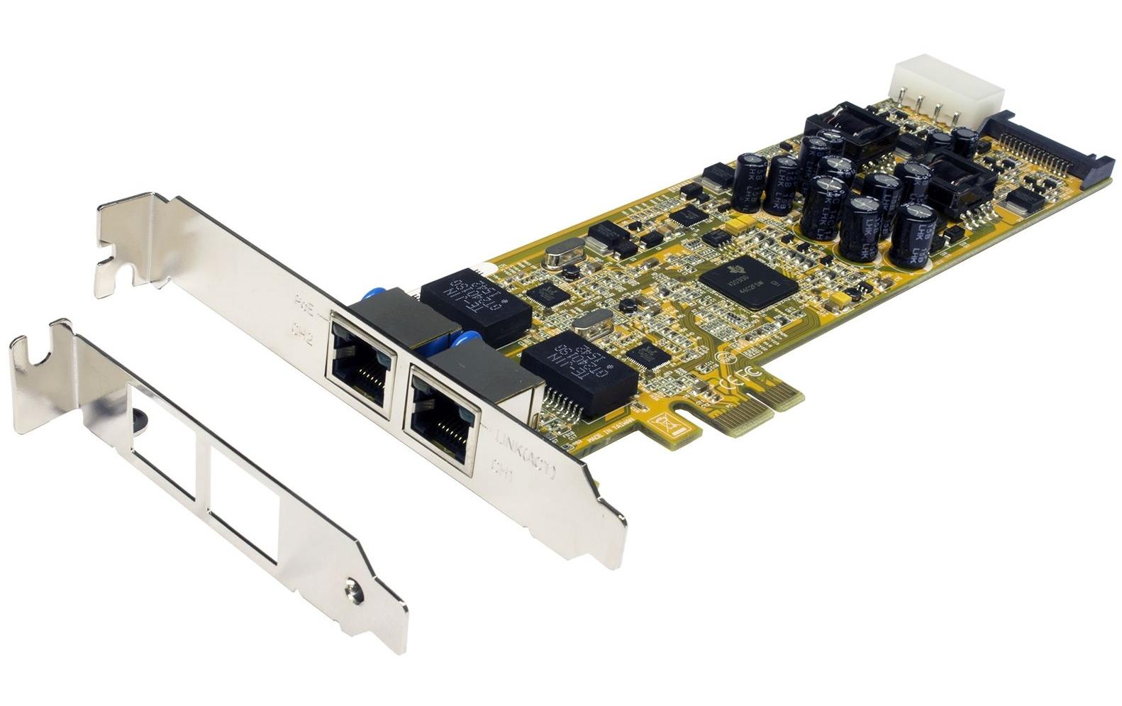 Exsys Netzwerkkarte EX-6072POE-2 1Gbps PCI-Express x1