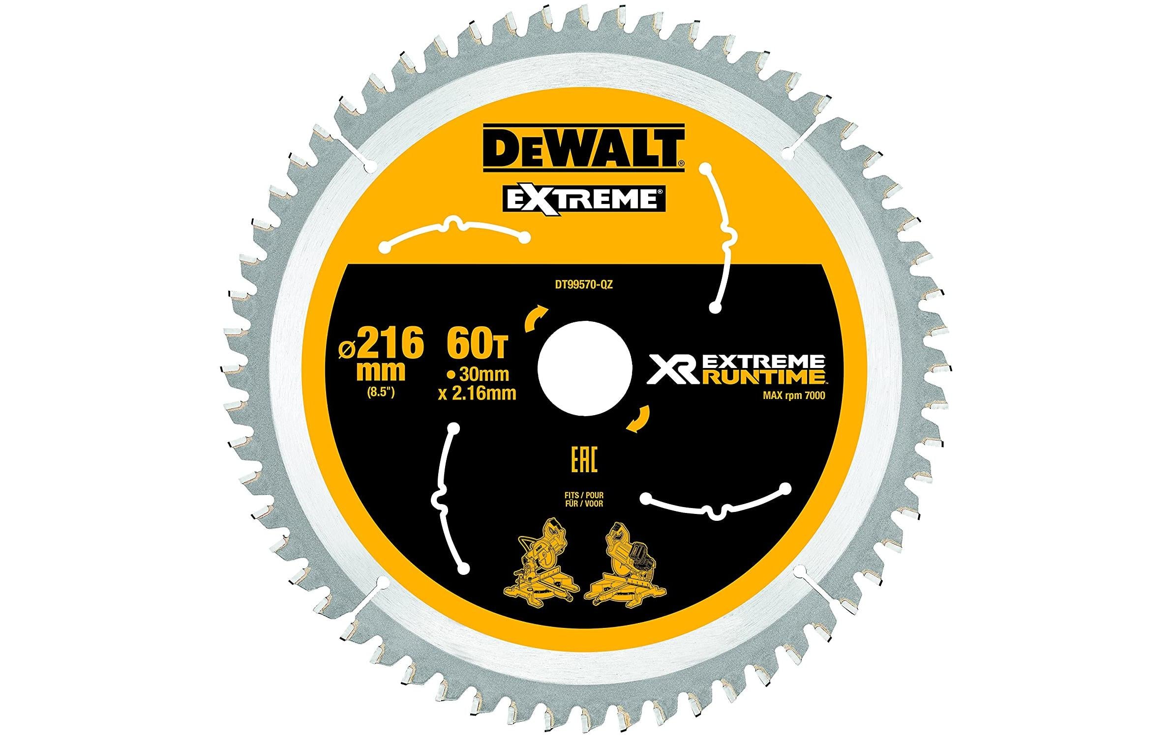 DEWALT Kreissägeblatt 216 x 30 mm, 60 WZ/FZ