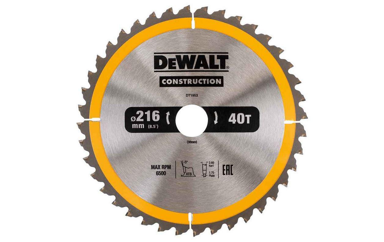 DEWALT Kreissägeblatt 216 x 30 mm, 40 WZ