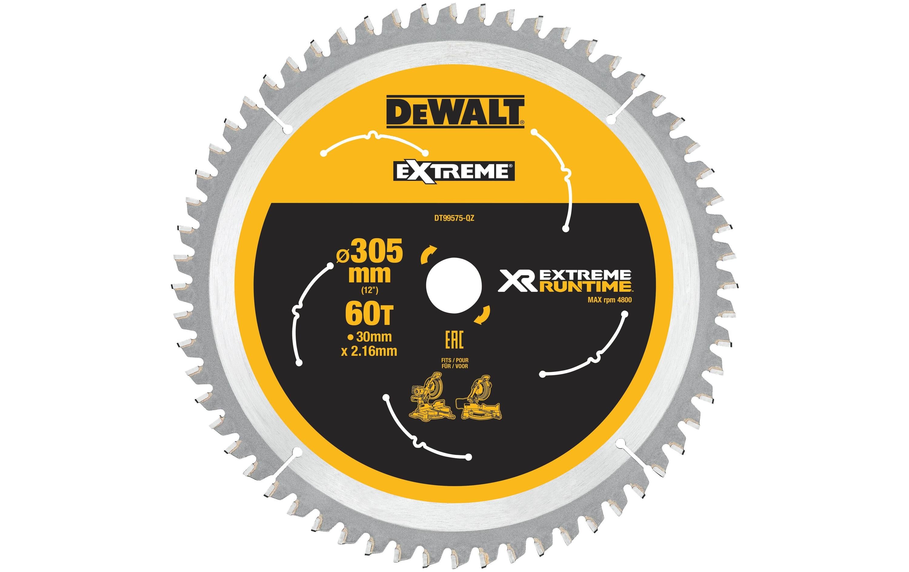 DEWALT Kreissägeblatt 305 x 30 mm, 60 WZ/FZ