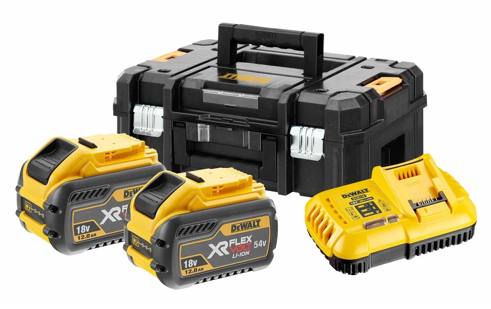 DEWALT Starter-Set XR Ladegerät und 2x 54 V 12 Ah Akku