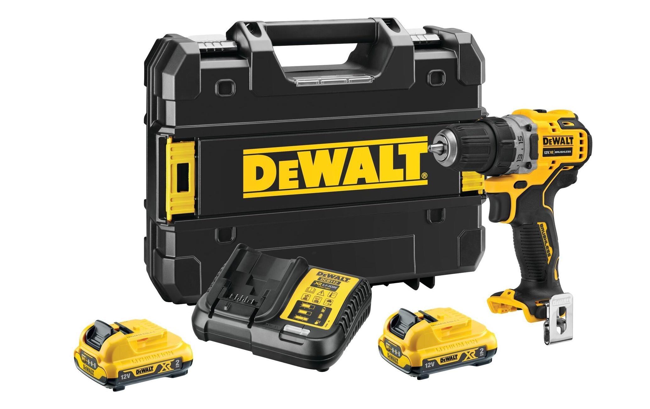 DEWALT Akku-Bohrschrauber 12 V, 2 x 2 Ah Akku, Kit