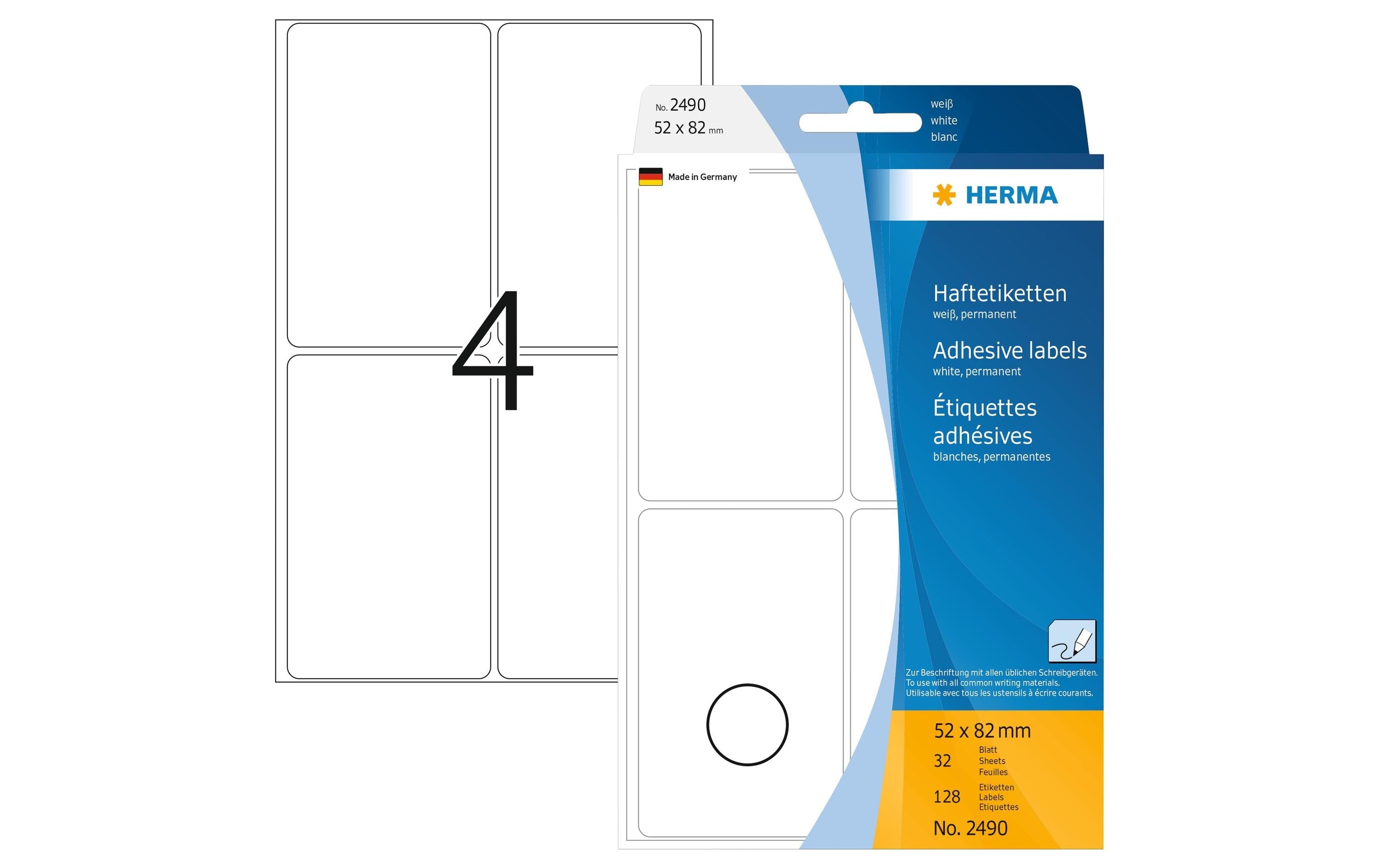HERMA Universal-Etiketten 5.2 x 8.2 cm, 128 Etiketten