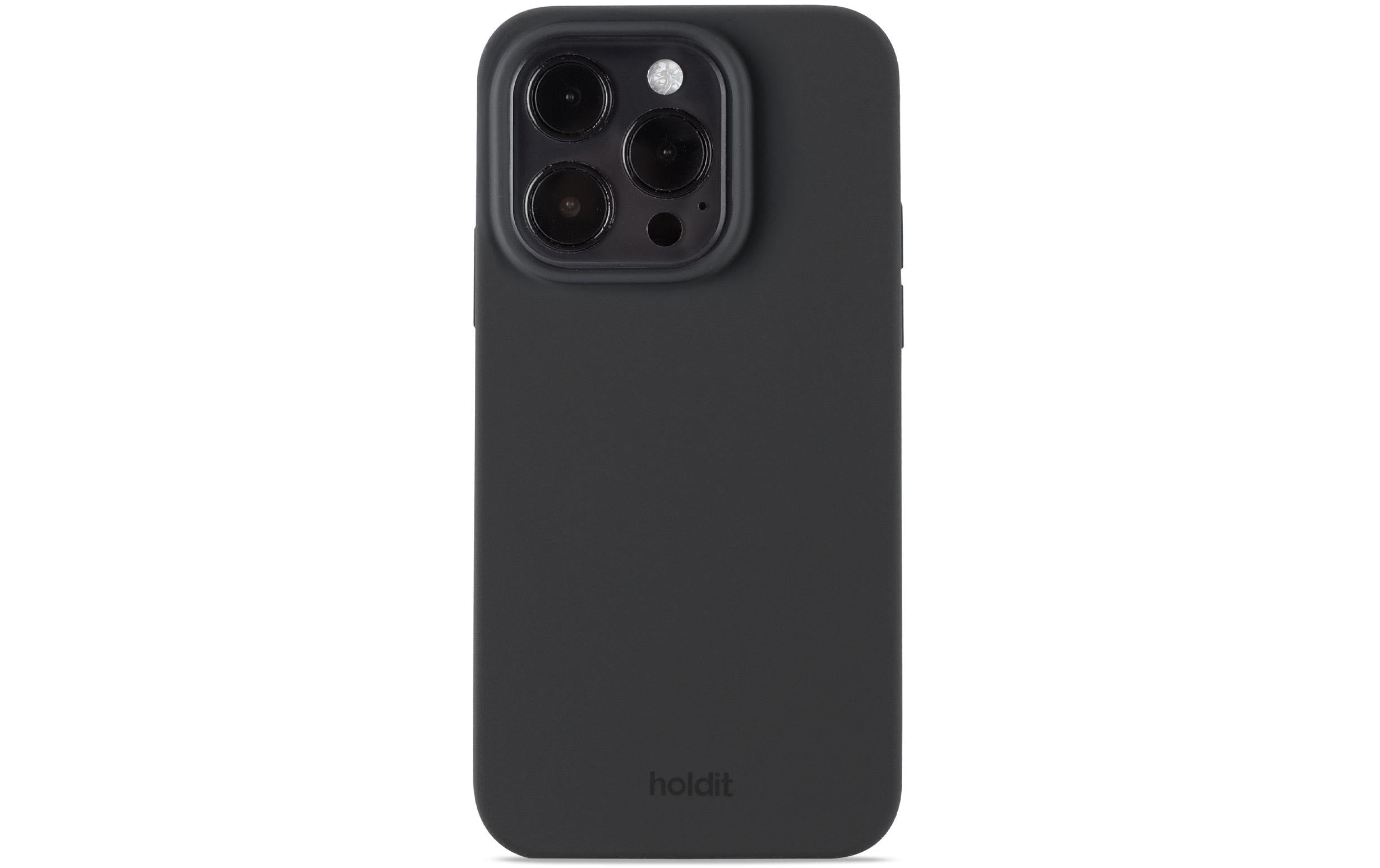 Holdit Back Cover Silicone iPhone 15 Pro Schwarz