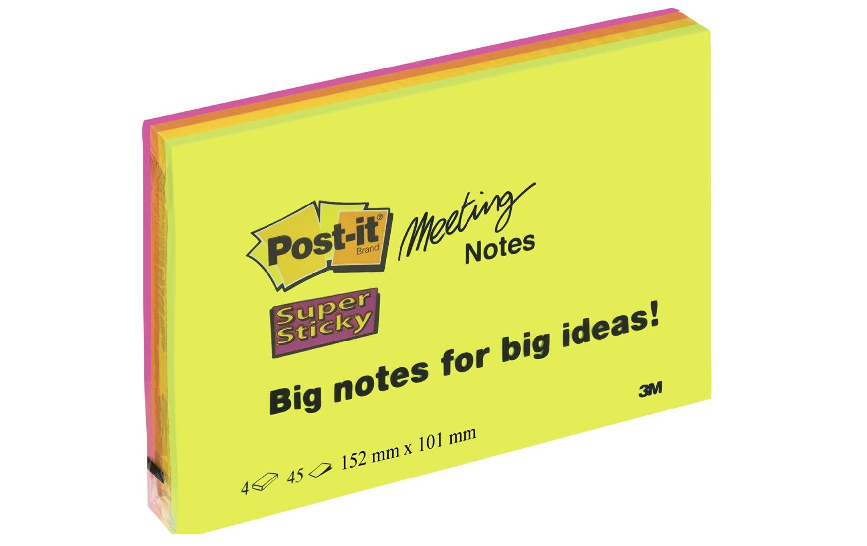 Post-it Notizzettel Post-it Super Sticky 15.2 x 10.1 cm 4 Blöcke