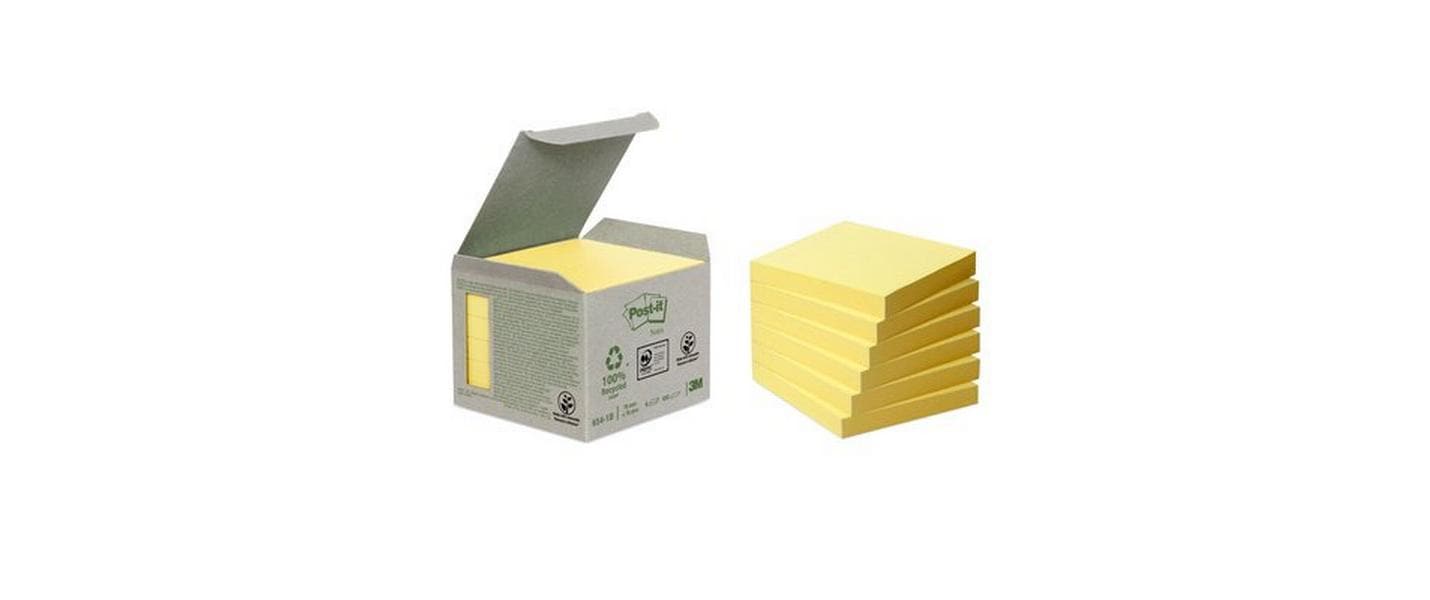 Post-it Notizzettel Post-it Recycling 7.6 x 7.6 cm, 6 Blöcke
