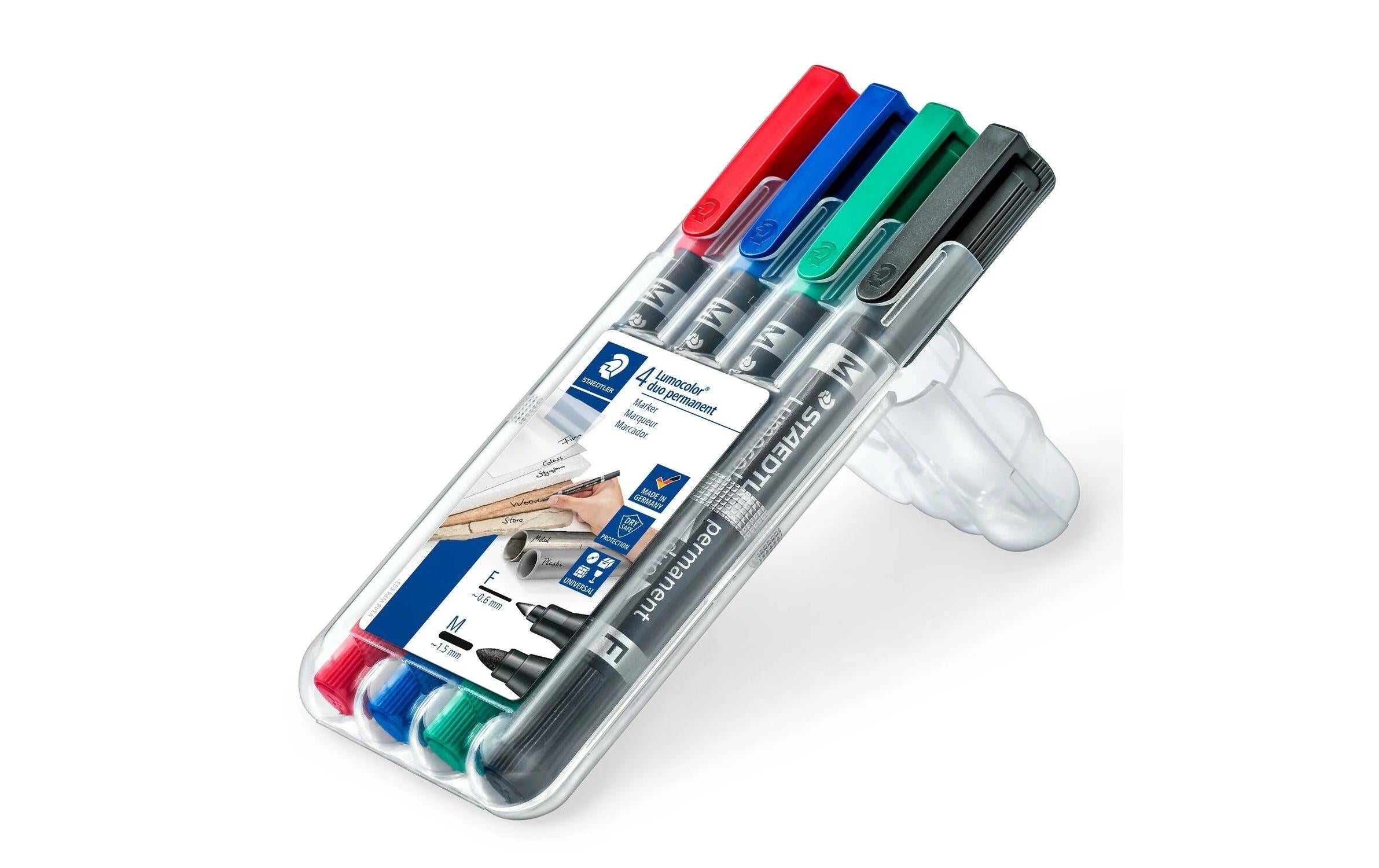 Staedtler Permanent-Marker Lumocolor Duo Mehrfarbig