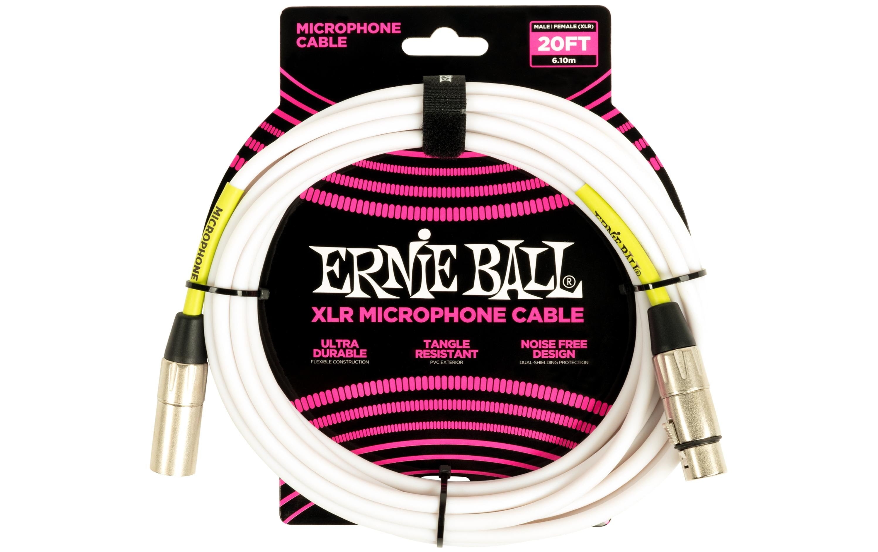 Ernie Ball XLR-Kabel XLRm-XLRm 6.1 m, Silber