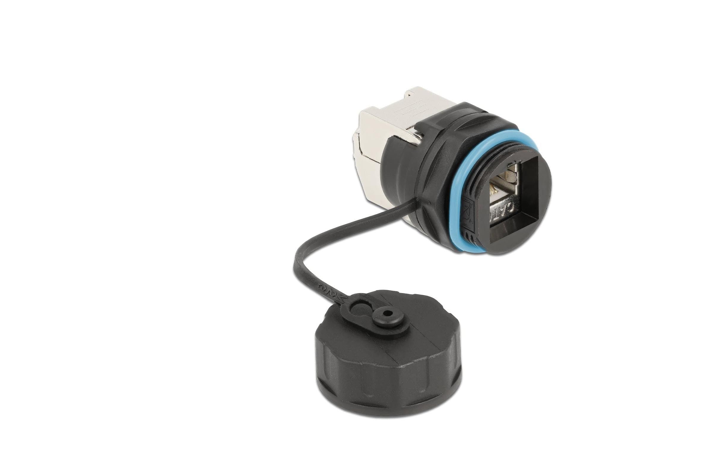 Delock Kabelverbinder RJ45 Buchse zu Cat.6A LSA 1 Stück, Blau