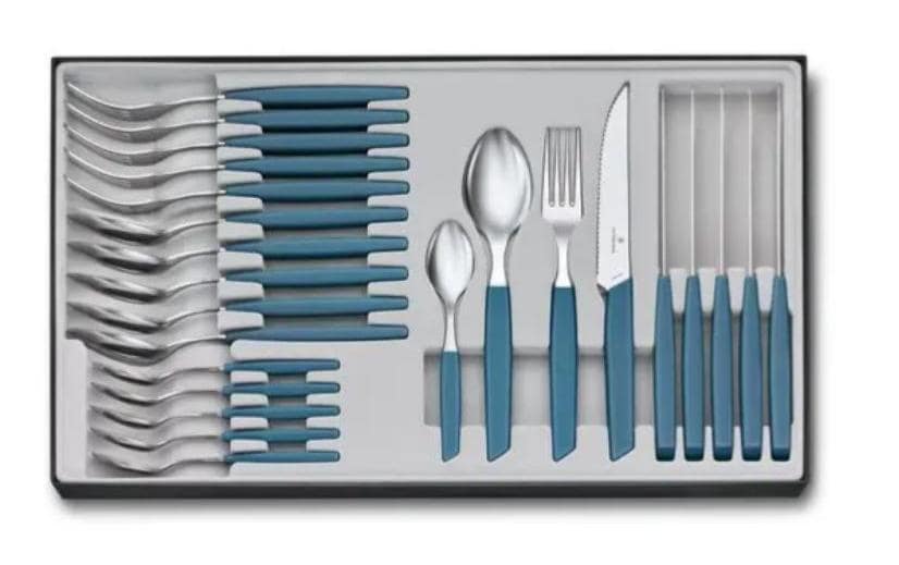 Victorinox Besteck-Set Swiss Modern 24-teilig, Blau