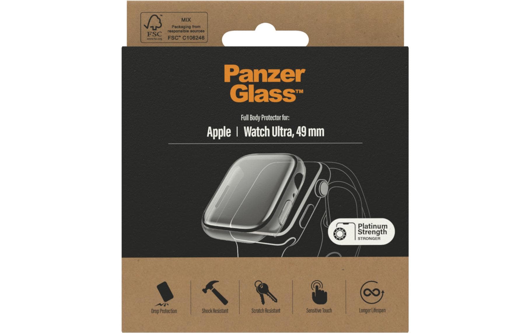 Panzerglass Displayschutz Full Body Apple Watch Ultra Transparent