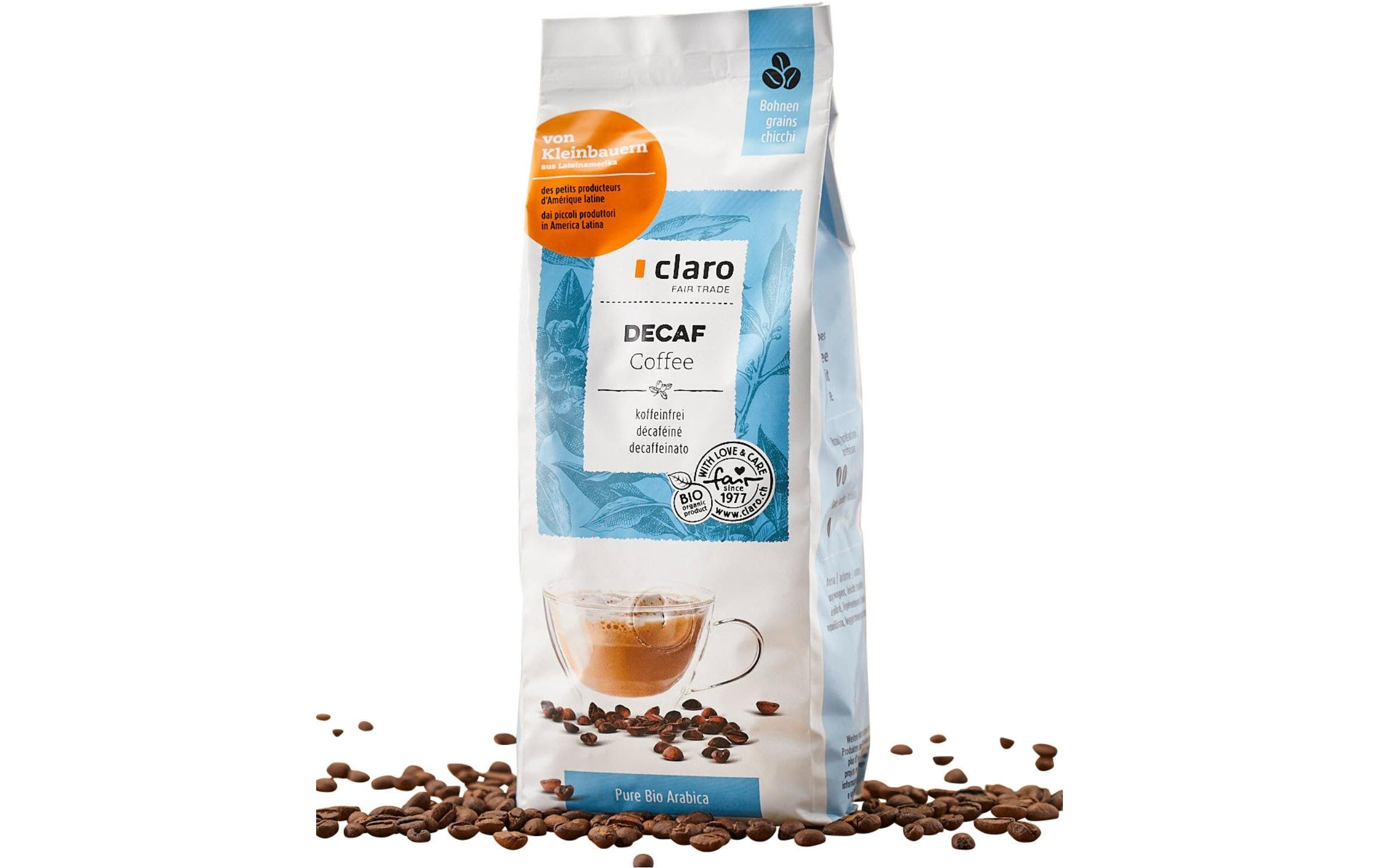 Claro Kaffeebohnen Decaffeinato 500 g