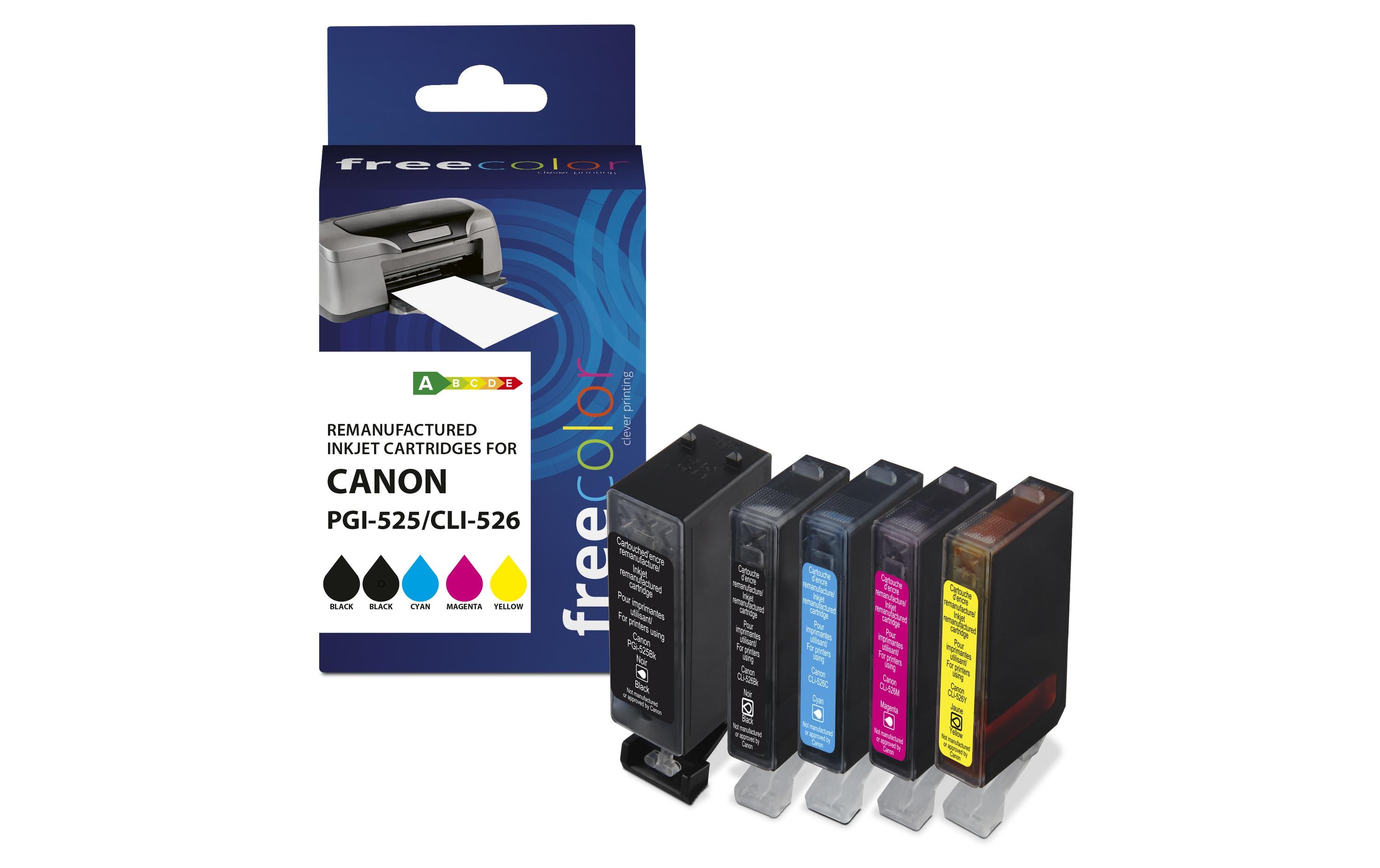 Freecolor Tinte Canon PGI-525 / CLI-526 Multipack Color