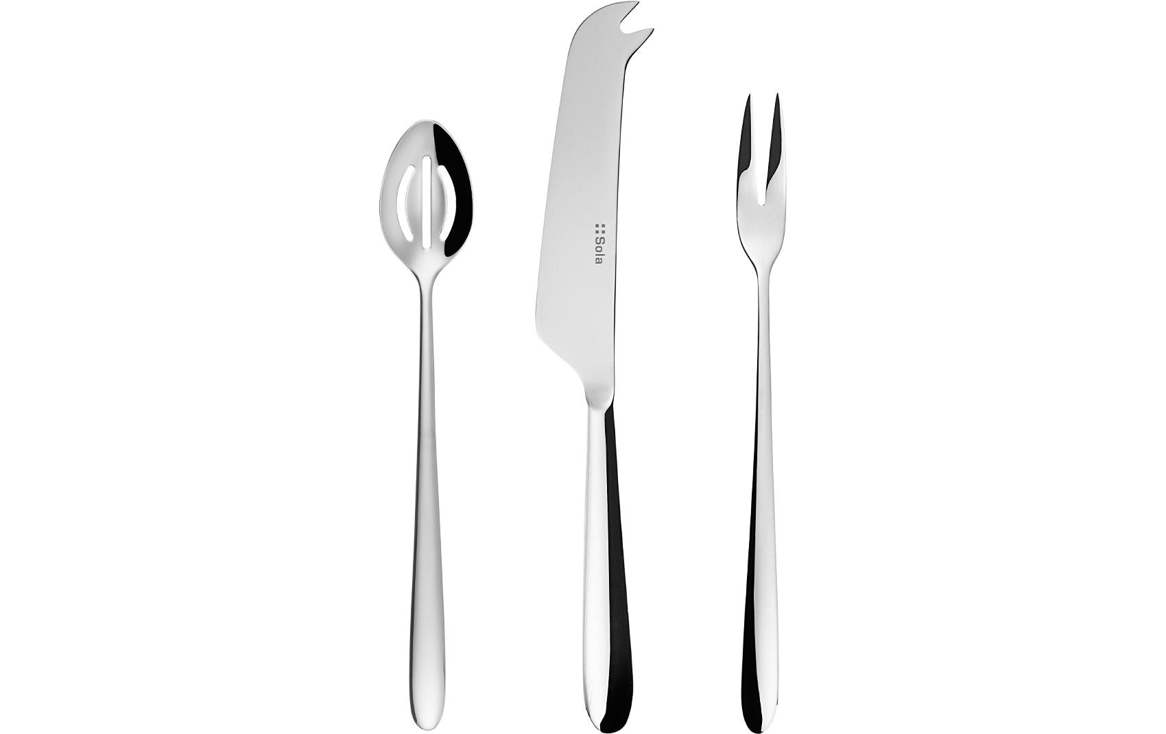 Sola Antipasti-Set Alpha 3-teilig, Silber