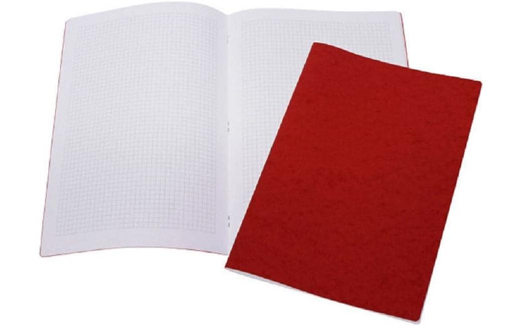 office focus Schulheft A4 kariert 40 Blatt, Rot, 10 Stück