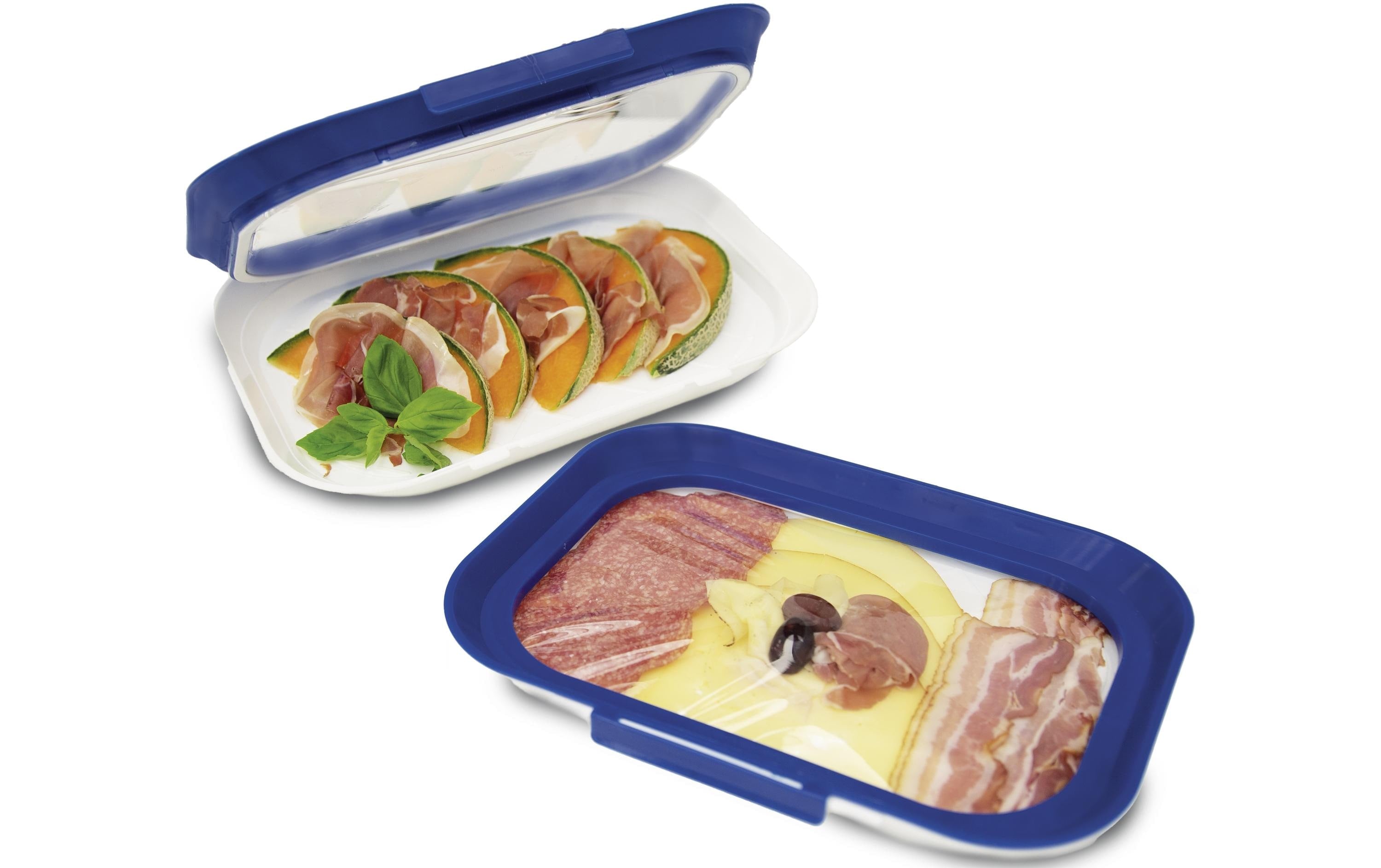 Mediashop Frischhalteplatte Flex & Fresh 2 Stück,  Blau/Weiss