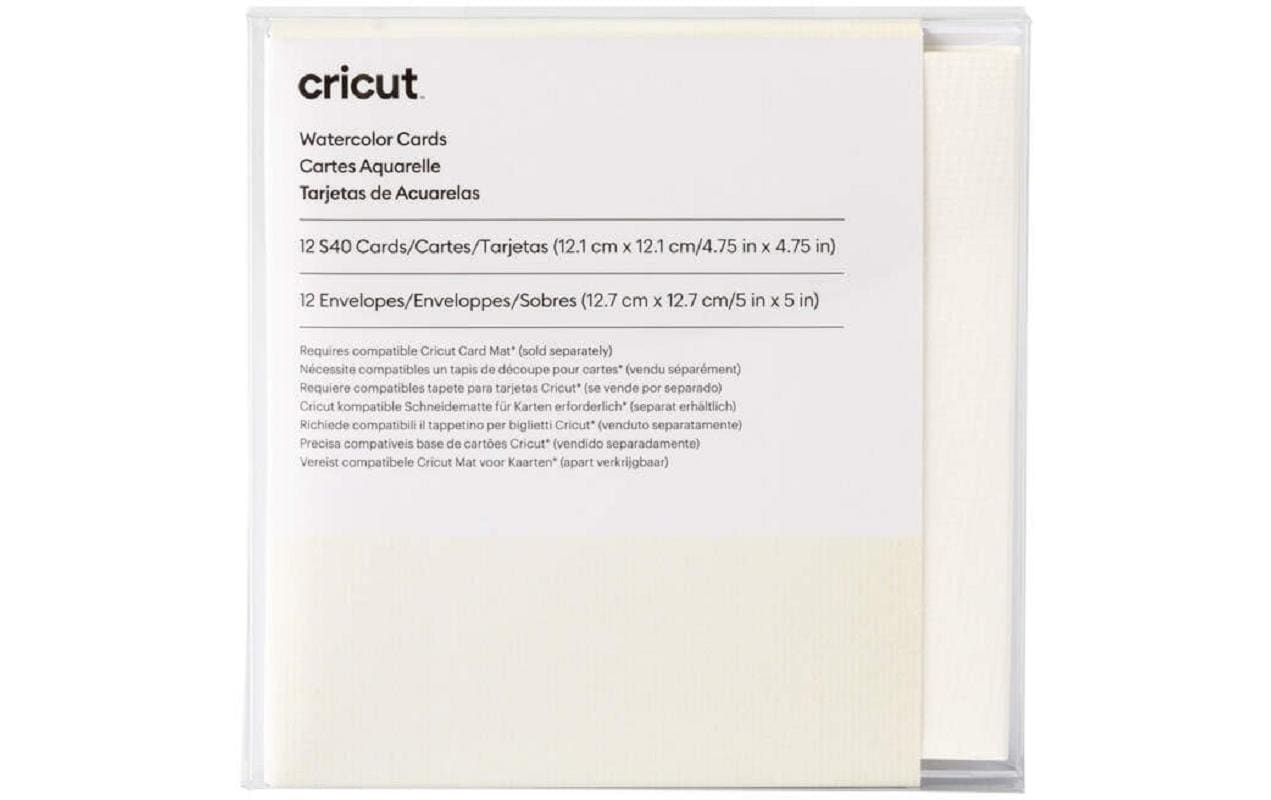 Cricut Blankokarte für Wasserfarben S40 12 Stück