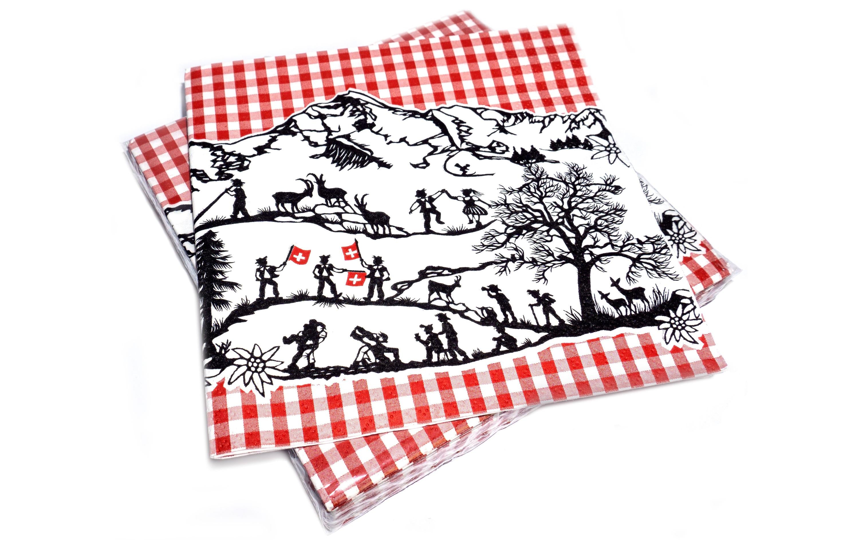 Trendform Papierservietten Swiss Vichy 33 cm x 33 cm, 20 Stück