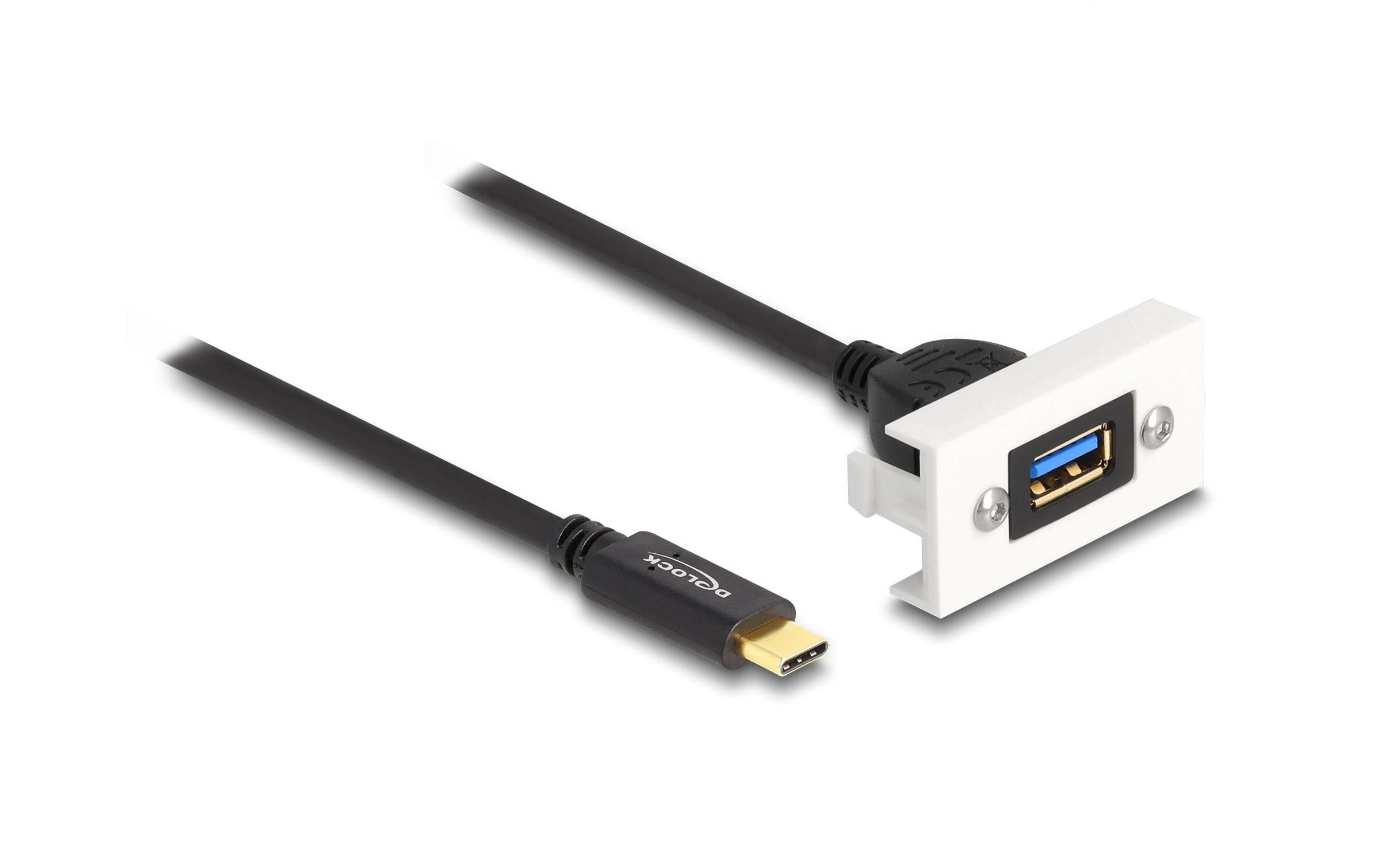Delock Easy 45 Modul SuperSpeed USB A - USB C 1 m