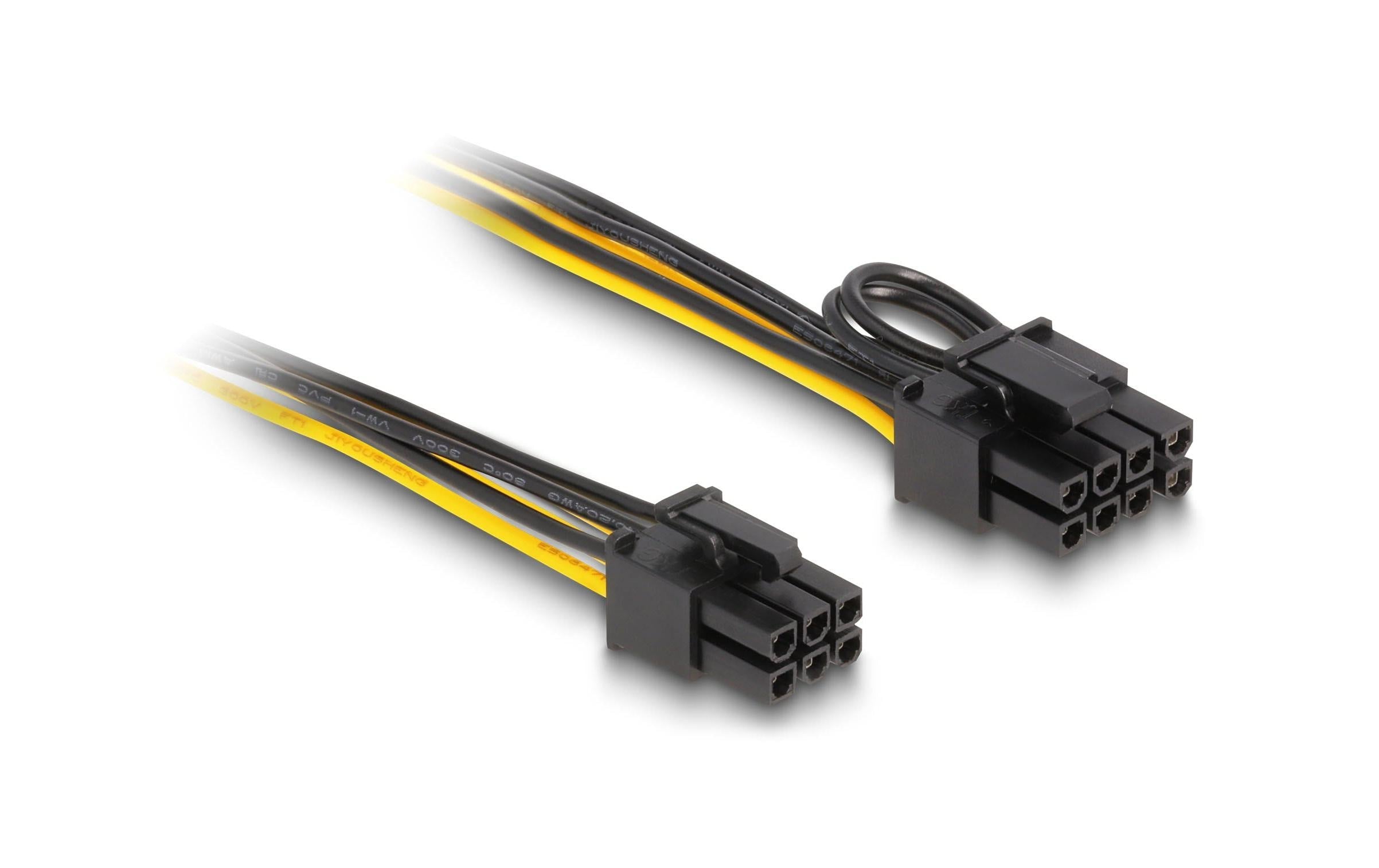 Delock Stromkabel 6 Pin – 6+2 Pin 50 cm