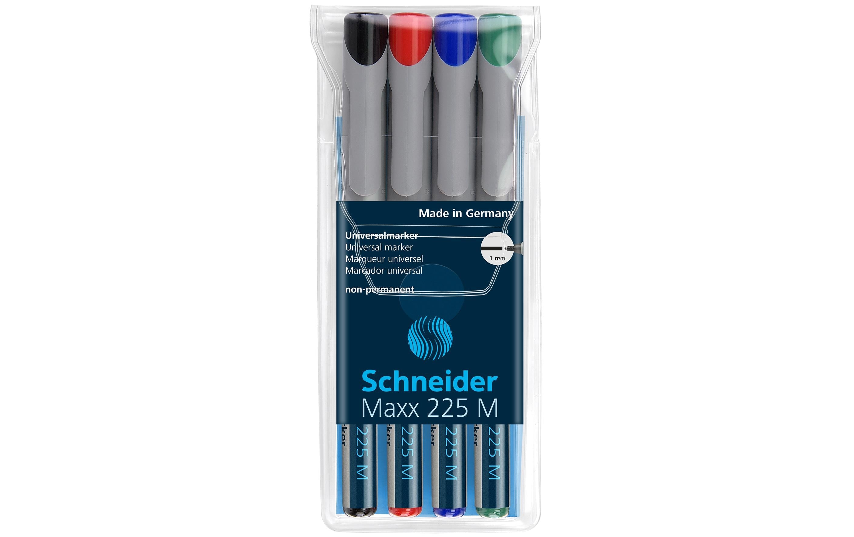 Schneider Folienstift OHP Maxx Mehrfarbig, M, 4 Stück