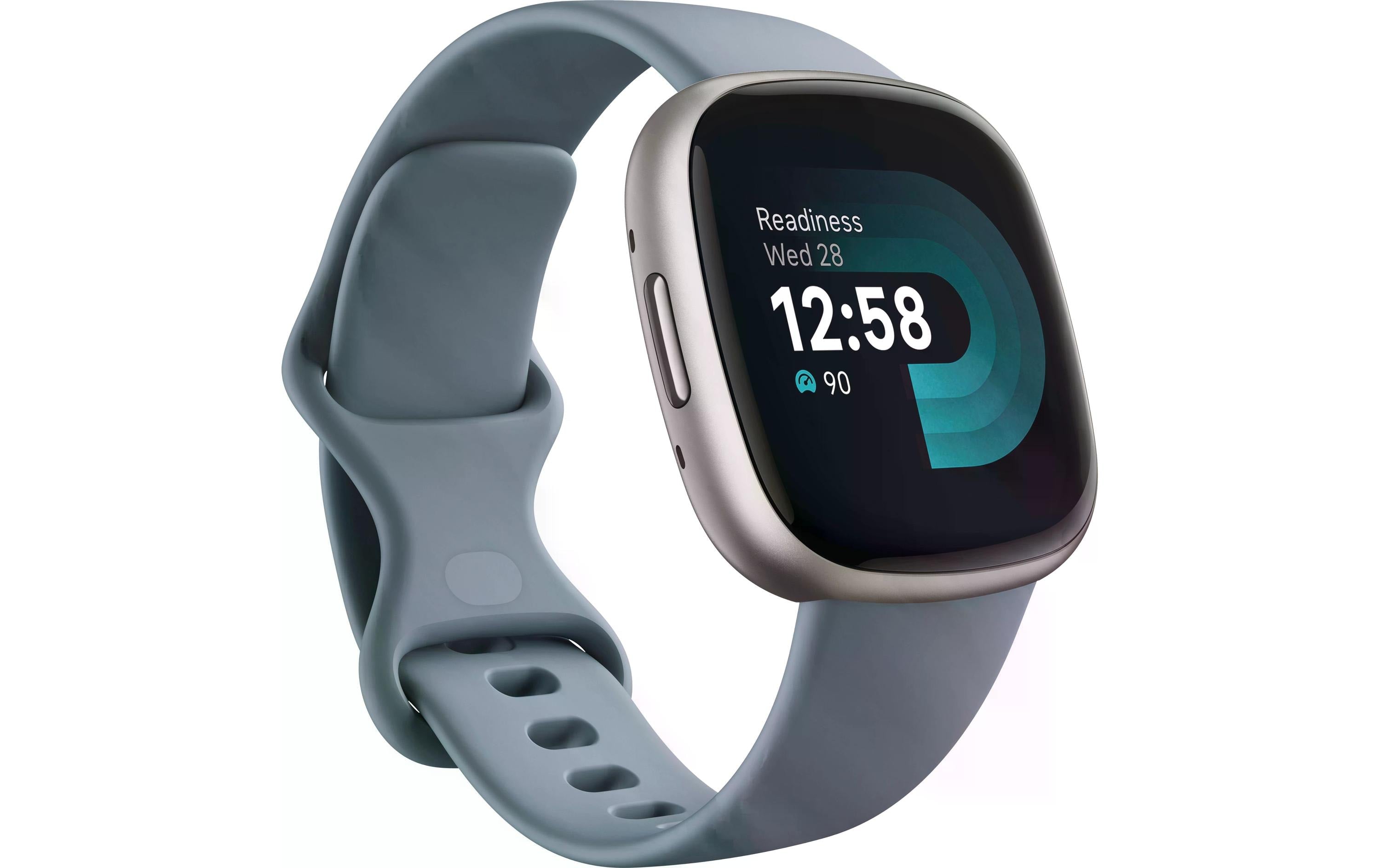 Fitbit GPS-Sportuhr Versa 4 Smartwatch Dunkelblau/Silber