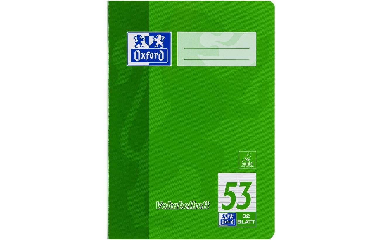 Oxford Schulheft Vokabelheft A5, liniert, assortiert