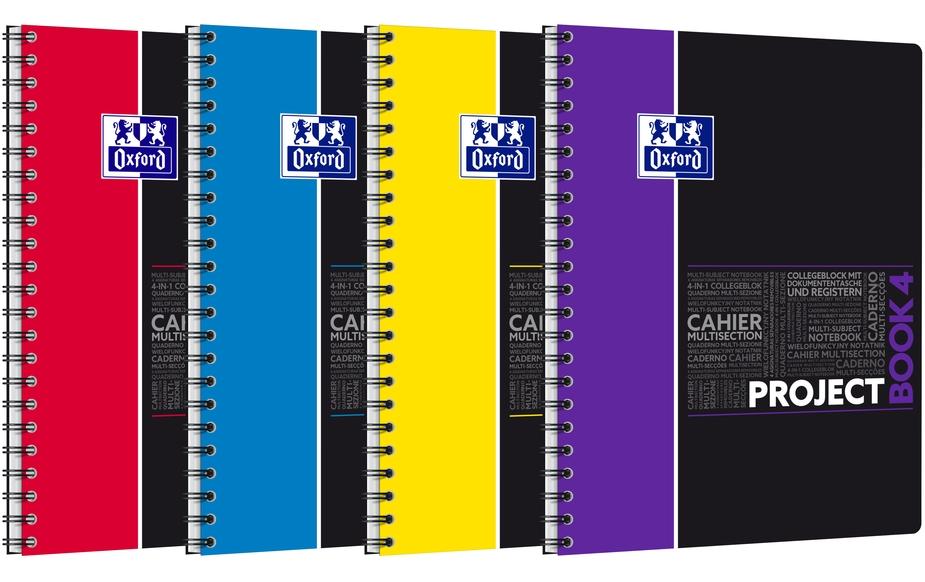 Oxford Notizheft A4+, kariert, Assortiert