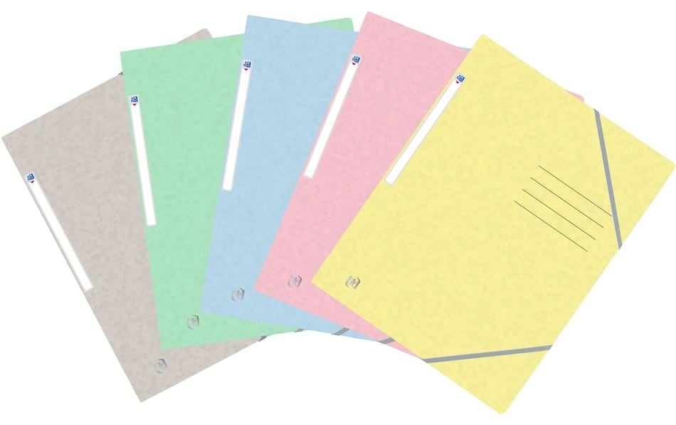 Oxford Gummibandmappe A4, Pastellfarben assortiert