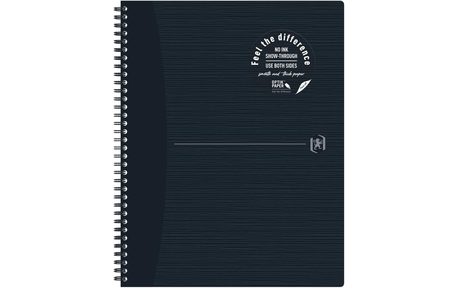 Oxford Notizbuch A4+, kariert, Schwarz