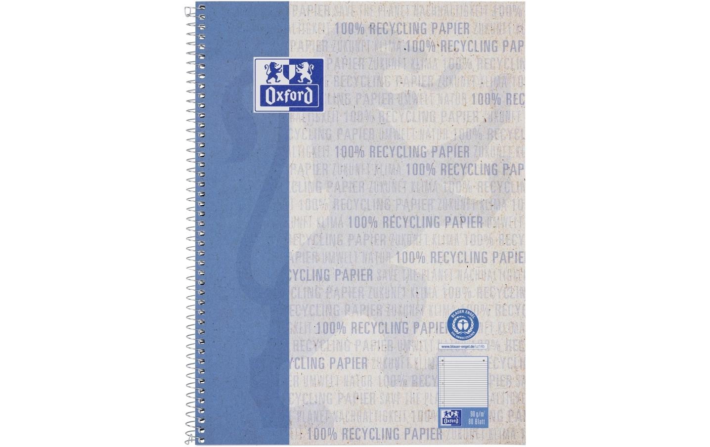 Oxford Notizbuch Collegeblock liniert, A4+, Blau